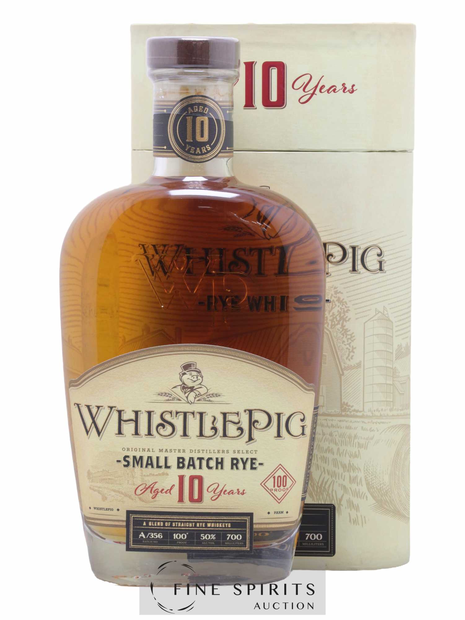 Whistle Pig 10 years Of. Small Batch Rye A-356