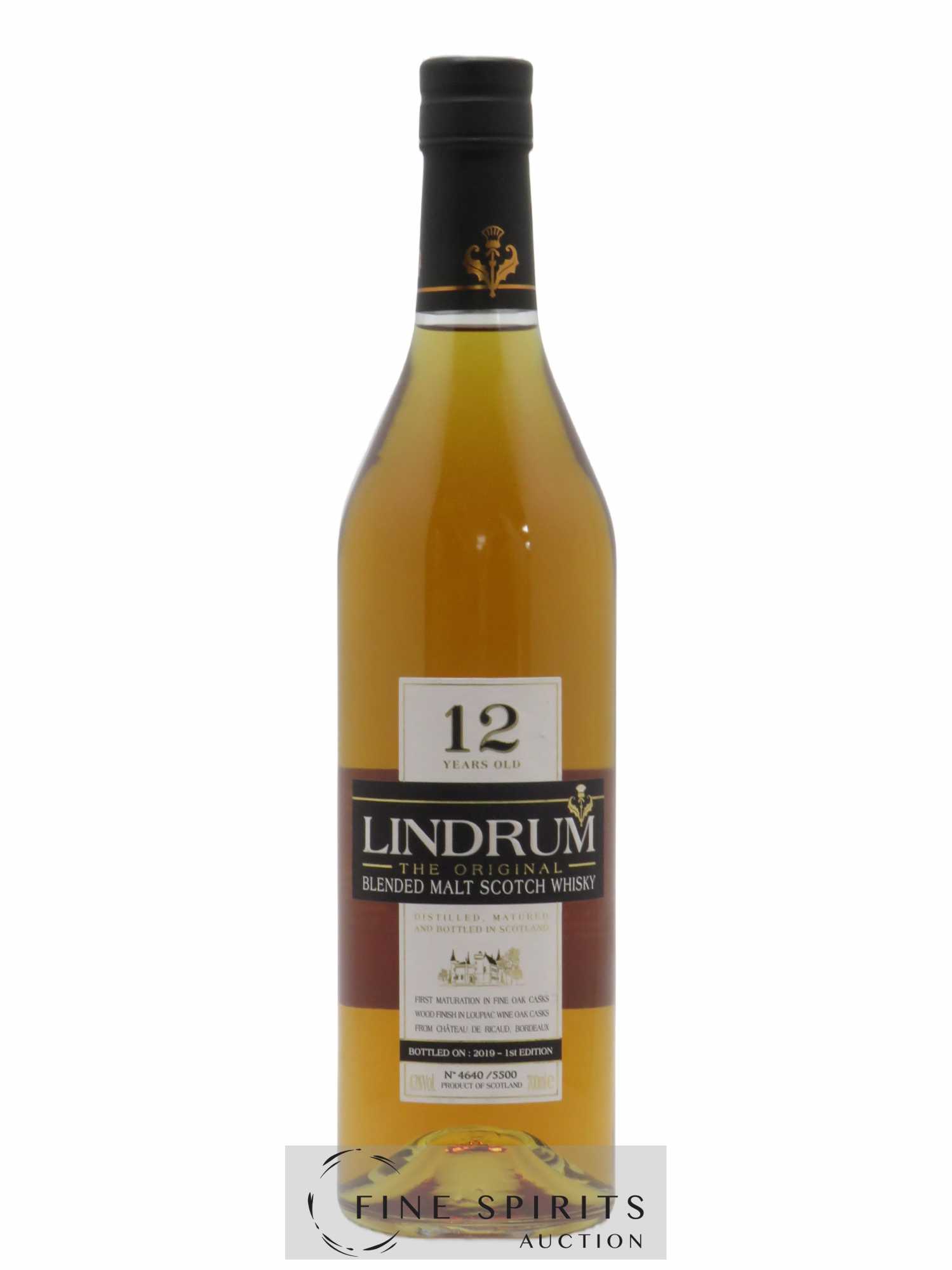 Lindrum 12 years Of. The Original One of 5500 - bottled 2019 1st Edition