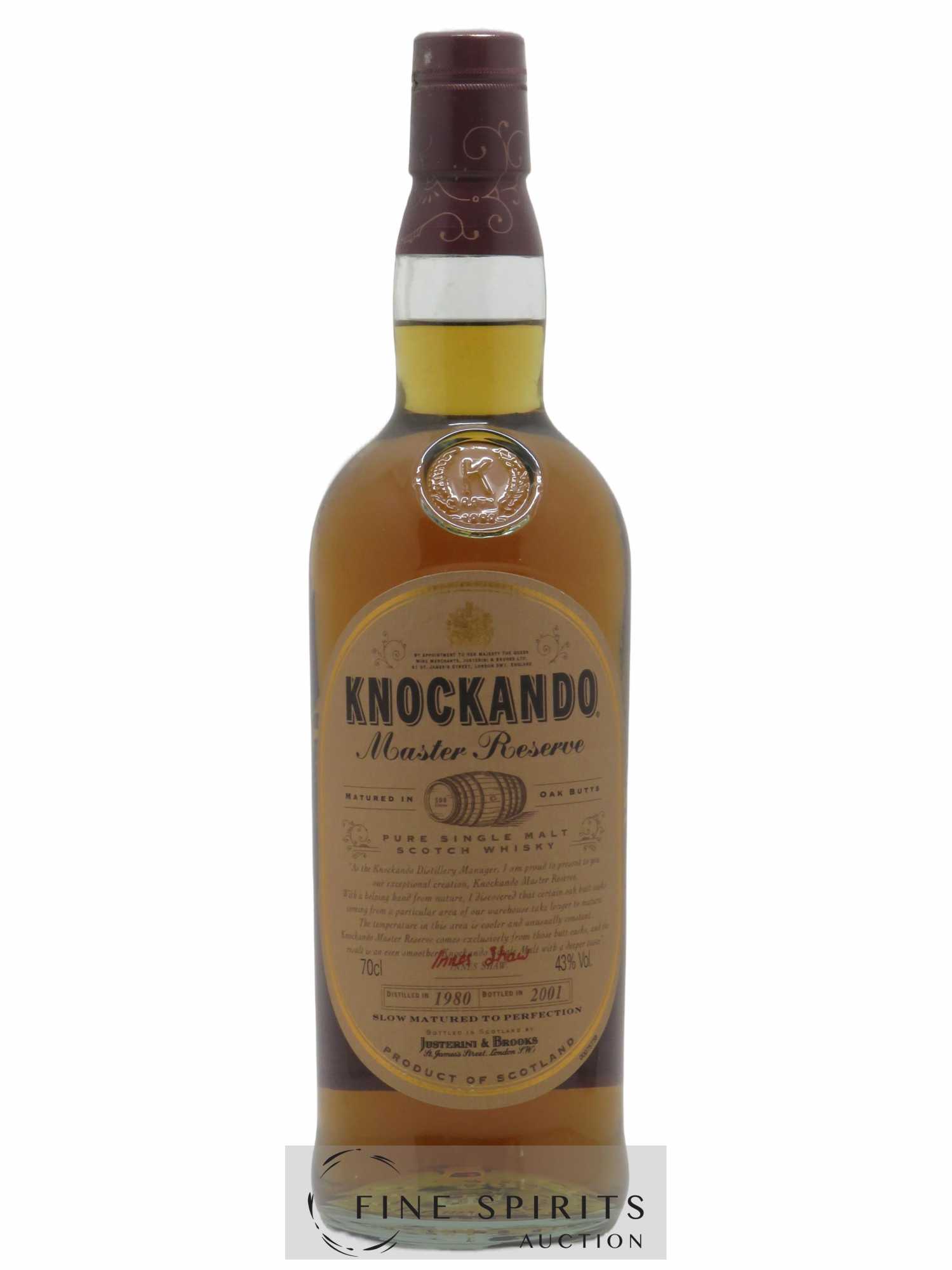 Knockando 1980 Of. Master Reserve Oak Butts - bottled 2001