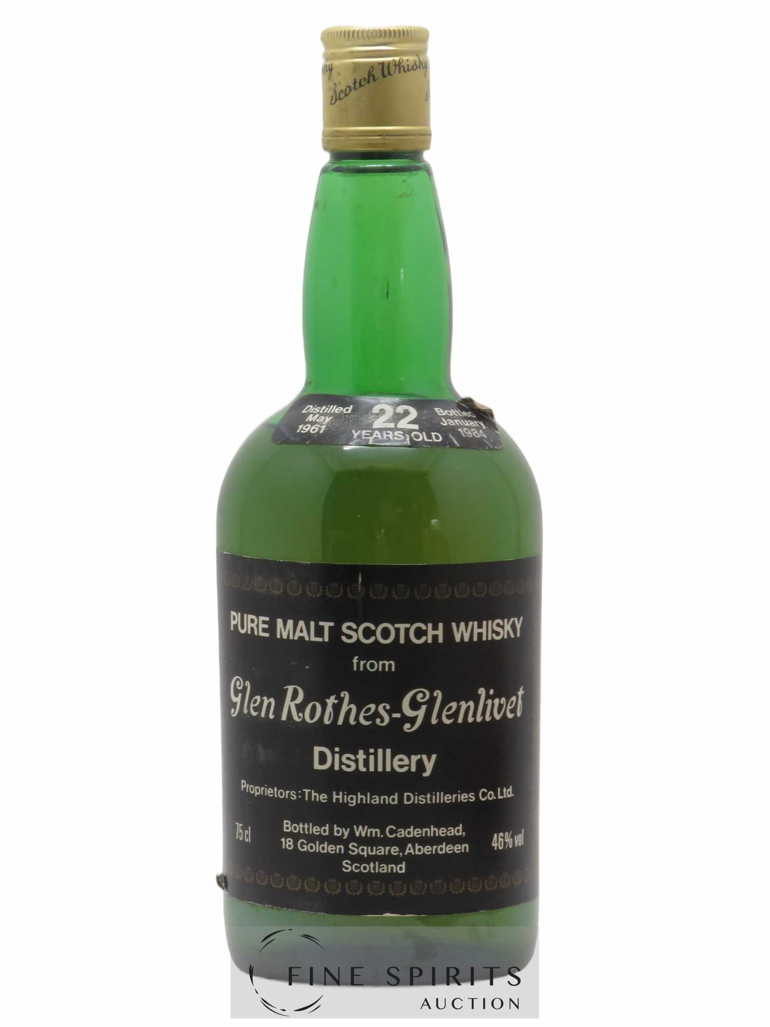 Glen Rothes-Glenlivet 22 years 1961 Cadenhead's bottled 1984