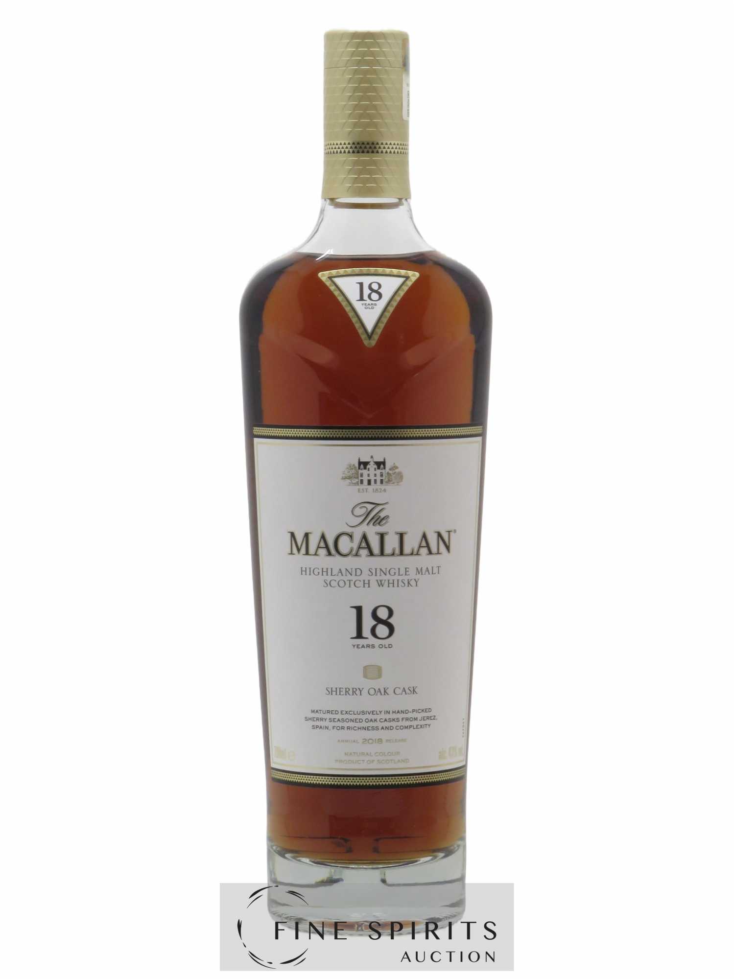 Macallan (The) 18 years Of. Sherry Seasoned Oak Casks from Jerez - Annual 2018 Release