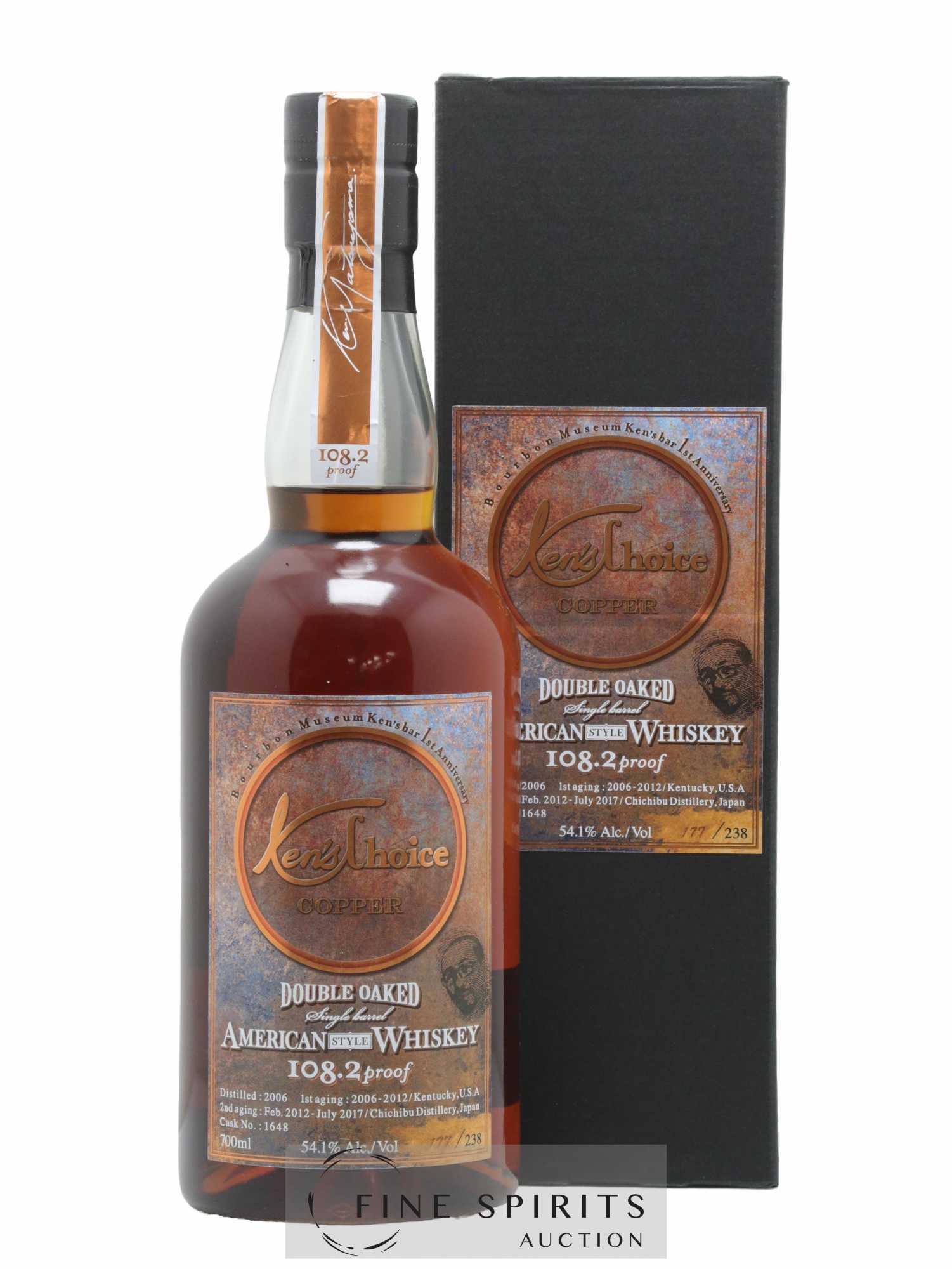 Chichibu 2006 Of. Ken's Choice Copper Cask n°1648 - One of 238 - bottled 2017 Bourbon Museum Ken's Bar