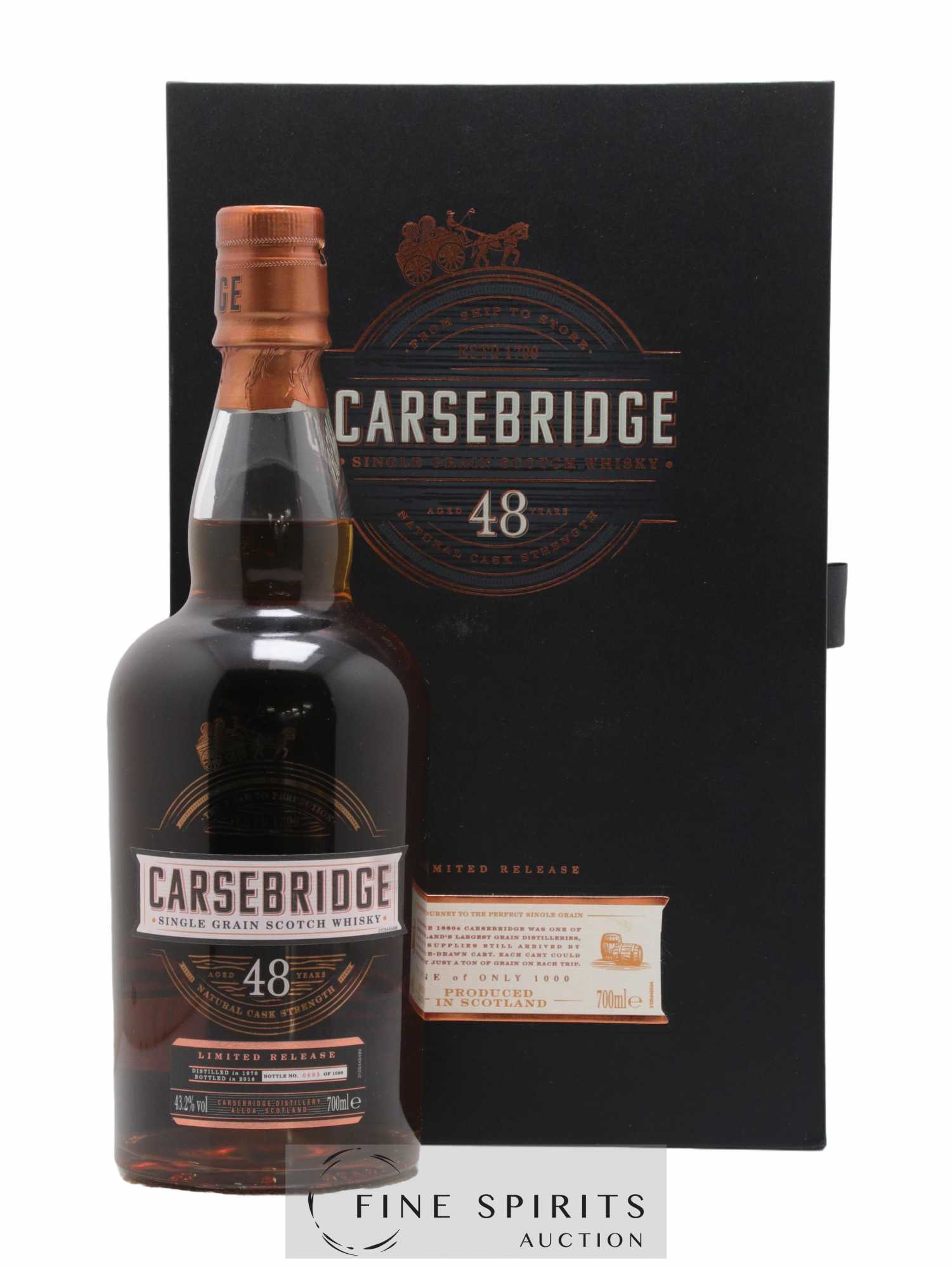 Carsebridge 48 years 1970 Of. One of 1000 - bottled 2018 Limited Release