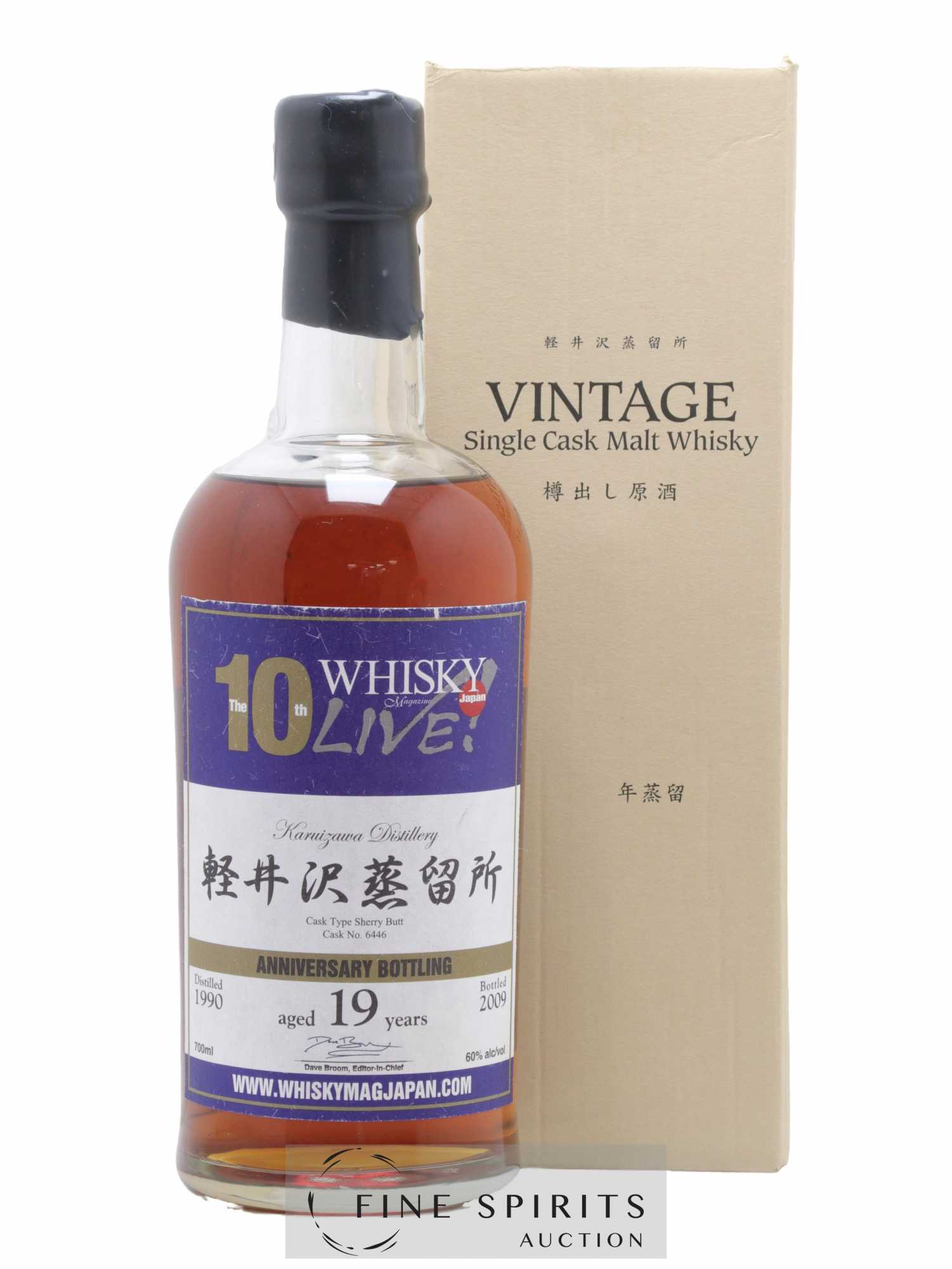 Karuizawa 19 years 1990 Of. The 10th Whisky Live Sherry Butt - Cask n° 6446 - bottled 2009 Anniversary Bottling