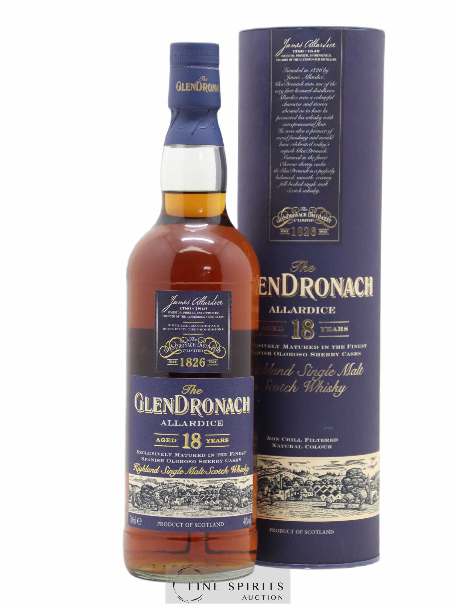Glendronach 18 years Of. Allardice Lot 1 - One of 6600 - bottled 2009