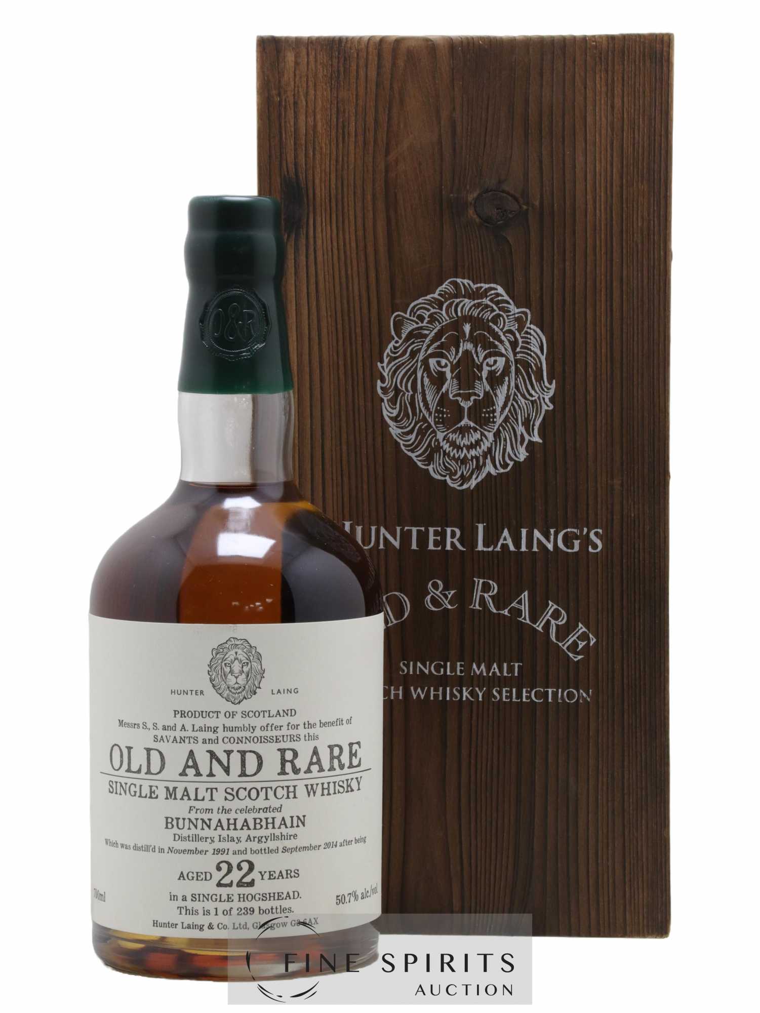 Bunnahabhain 22 years 1991 Hunter Laing One of 239 - bottled 2014 Old & Rare