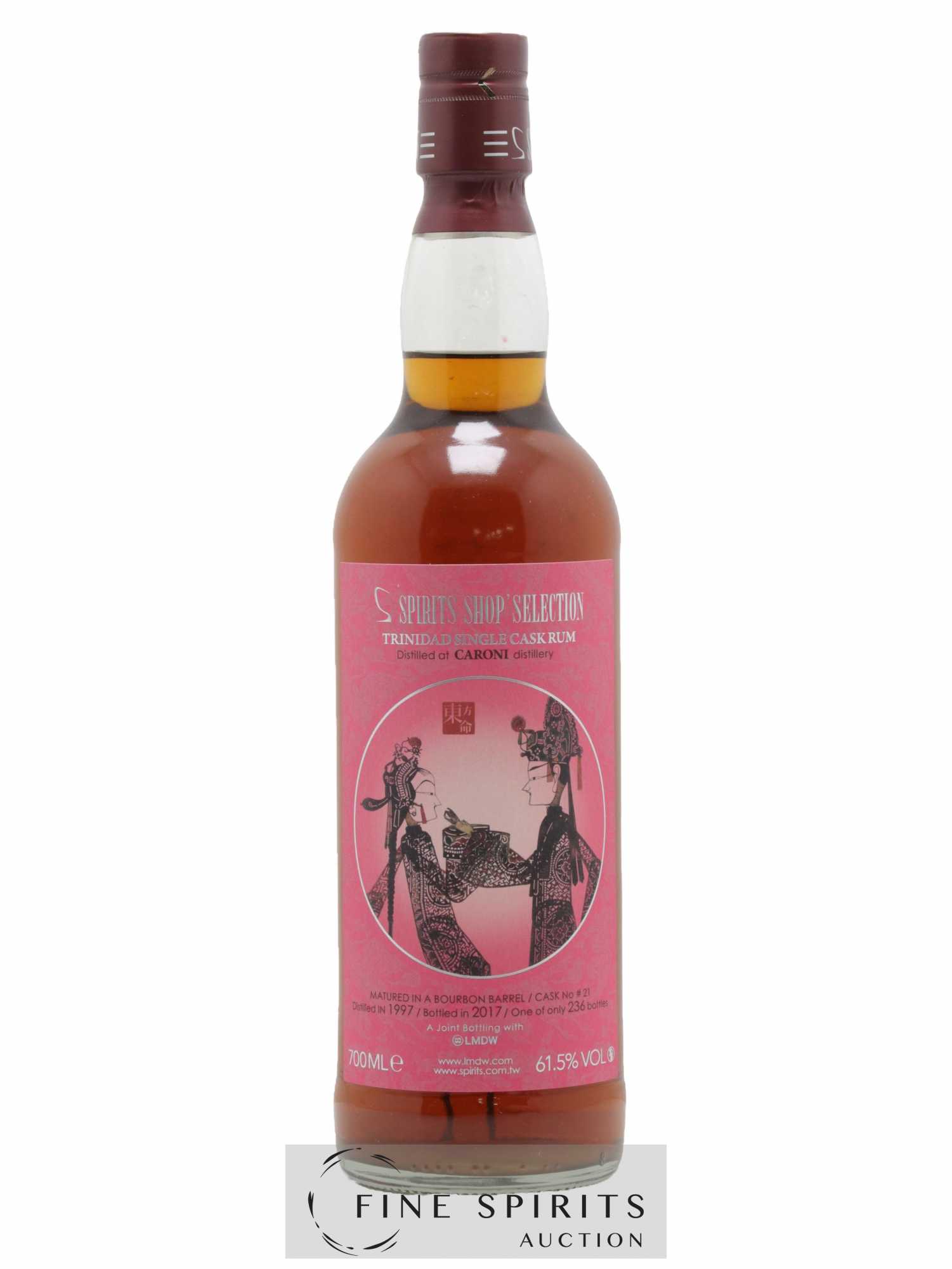 Caroni 1997 Of. Spirits Shop' Selection Bourbon Barrel Cask n°21 - One of 236 - bottled 2017 Joint bottling with LMDW
