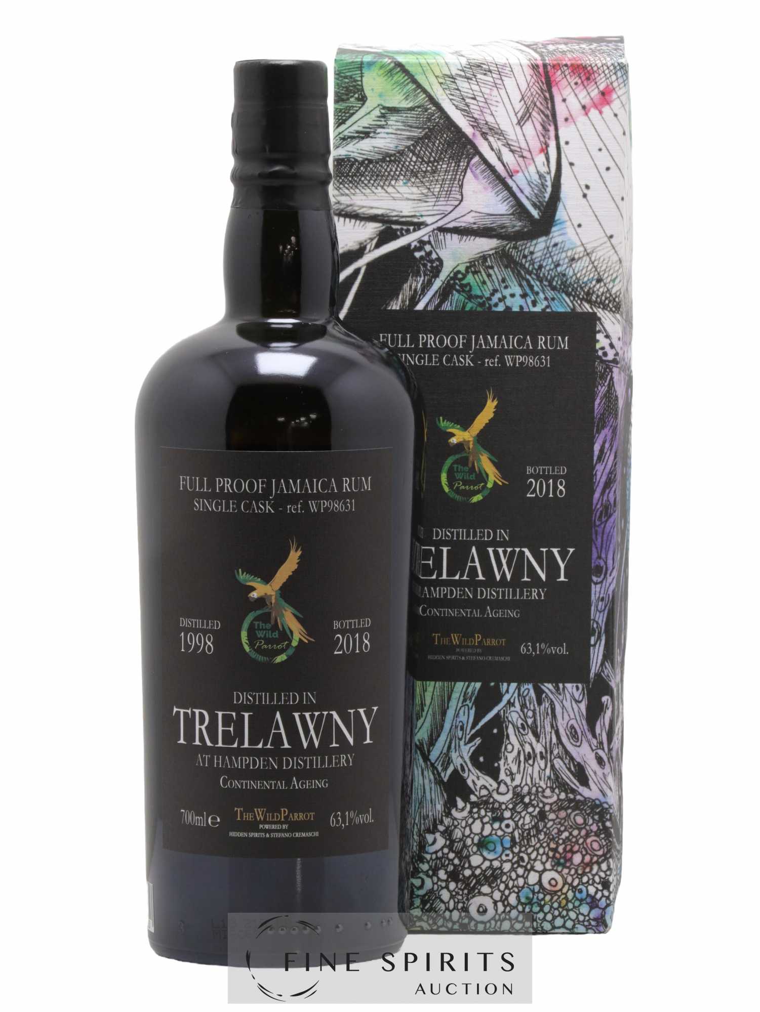 Hampden 1998 Hidden Spirits The Wild Parrot Single Cask n°WP98631 - bottled 2018 Trelawny