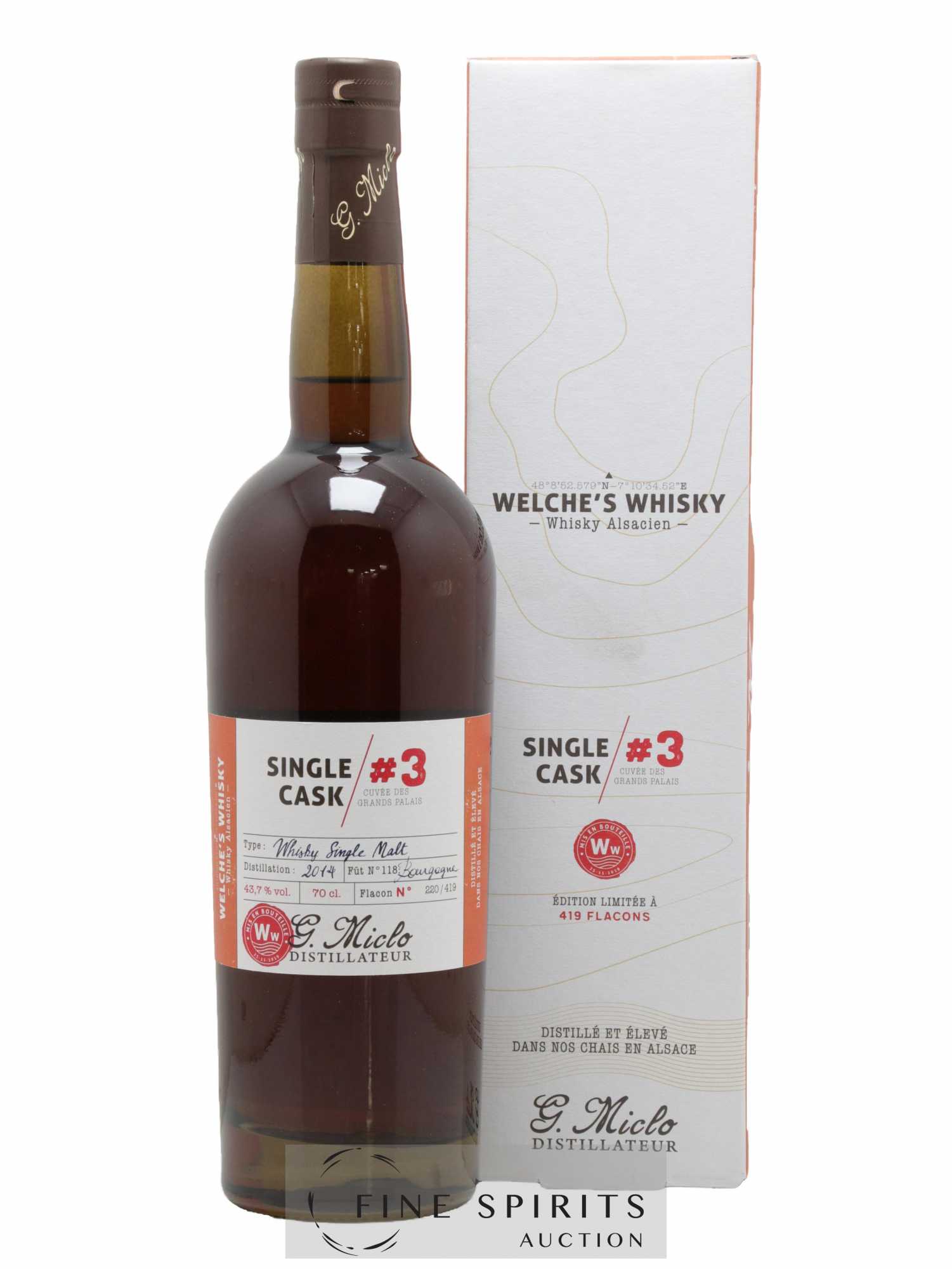 G. Miclo 2014 Of. Single Cask n°3 Fût n°118 - One of 419 Cuvée des Grands Palais