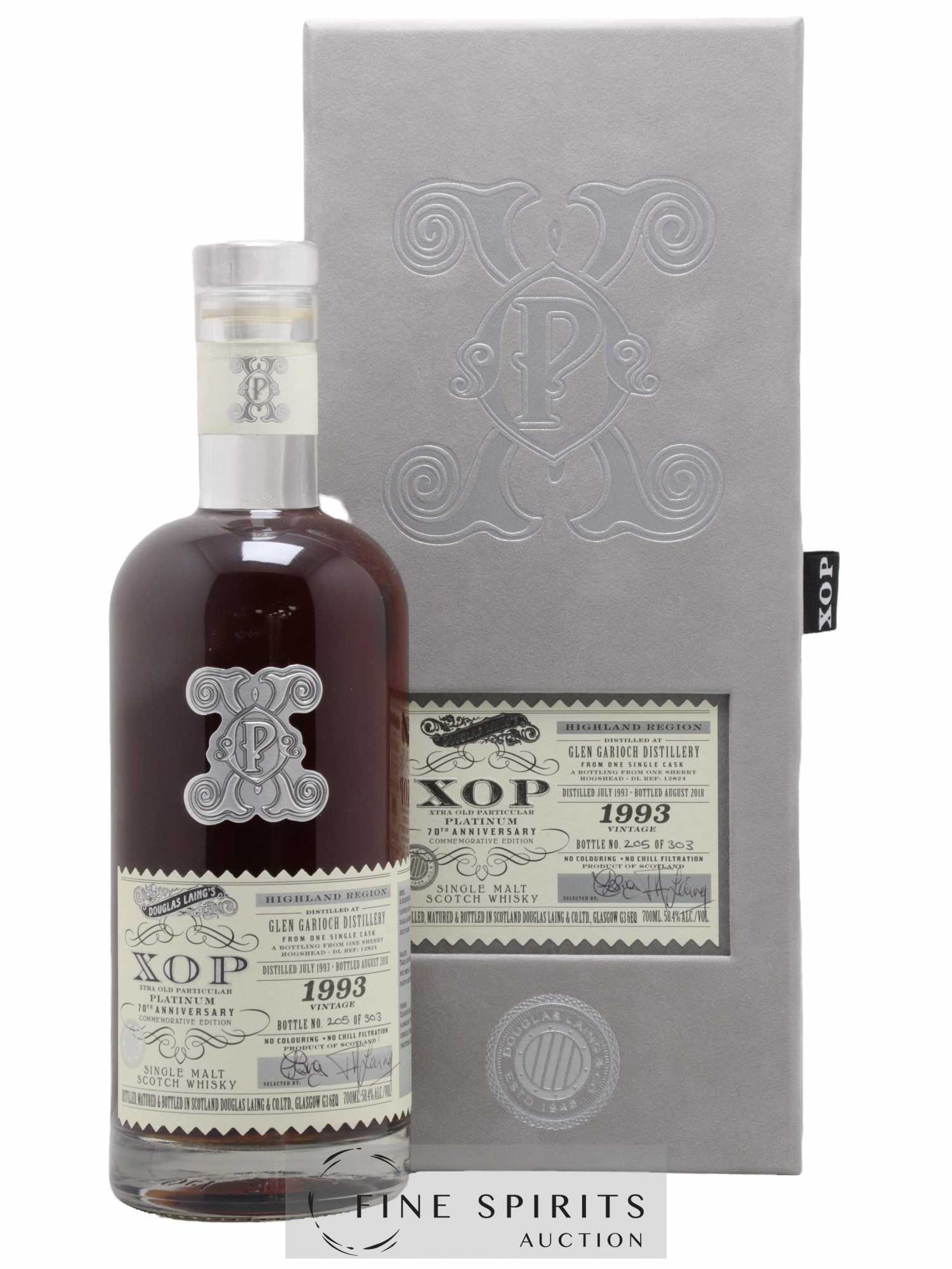 Glen Garioch 1993 Douglas Laing Platinum 70th Anniversary Hogshead n°12824 - One of 303 - bottled 2018 Xtra Old Particular