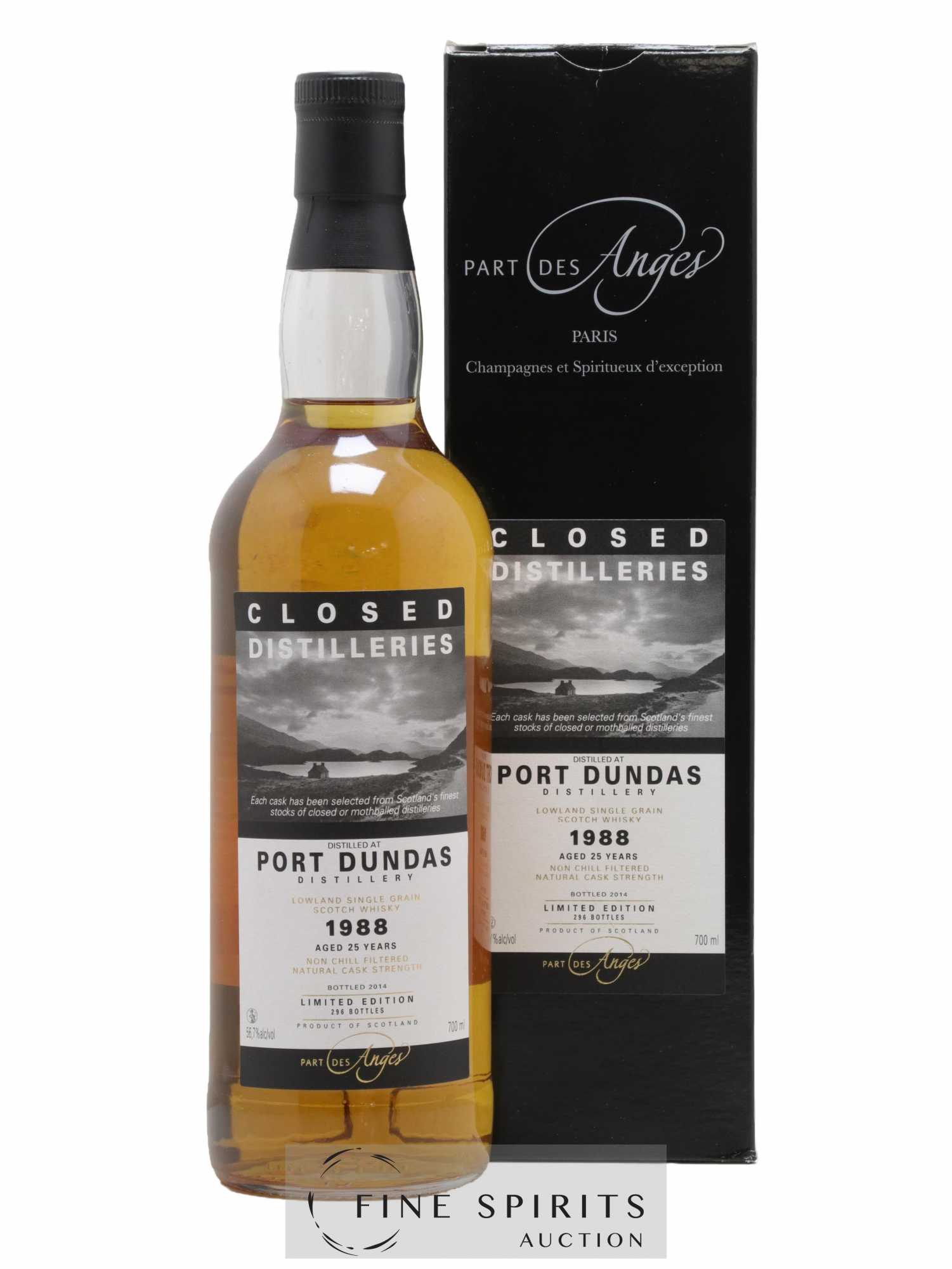 Port Dundas 25 years 1988 Part des Anges Limited Edition of 296 - bottled 2014 Closed Distilleries