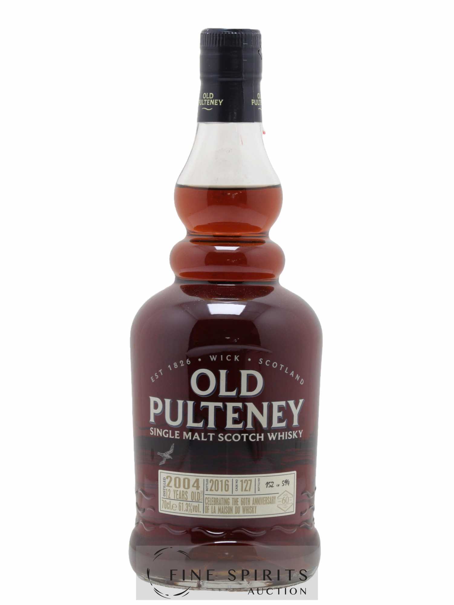 Old Pulteney 12 years 2004 Of. Cask n°127 - One of 594 - bottled 2016 LMDW 60th Anniversary
