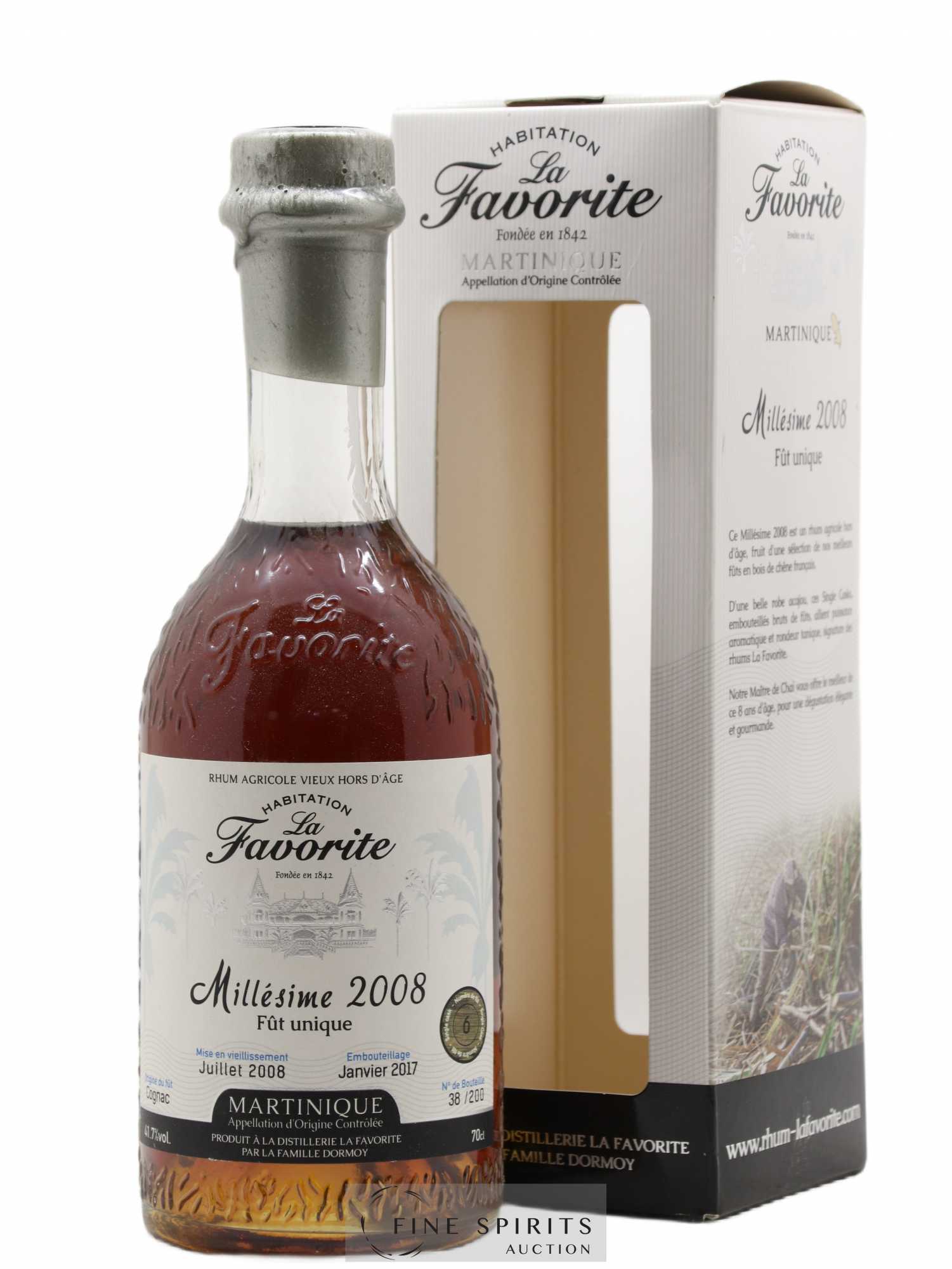 La Favorite 2008 Of. Cognac Single Cask n°6 - One of 200 - bottled 2017