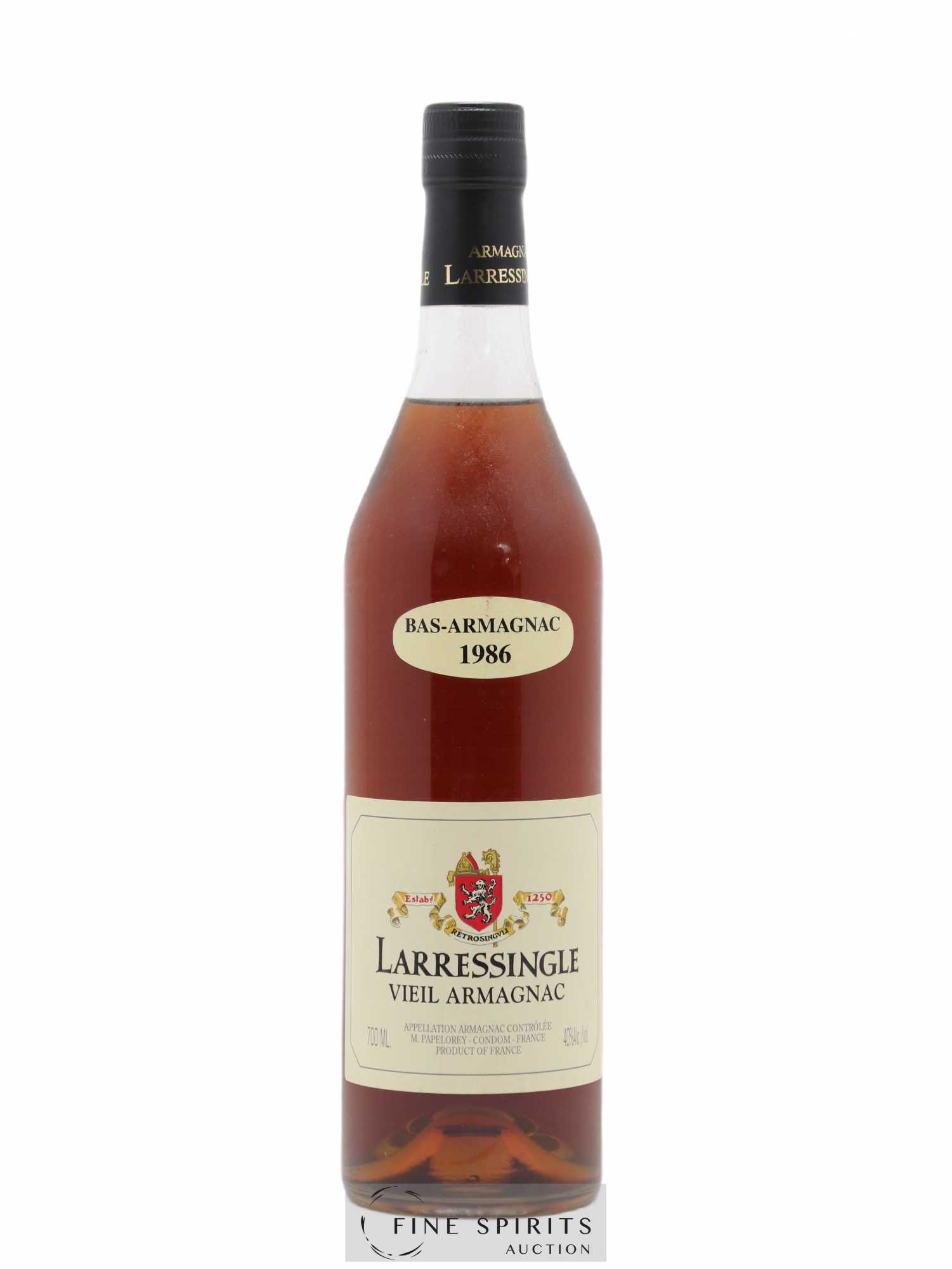 Larressingle 1986 Of. Vieil Armagnac bottled 2008