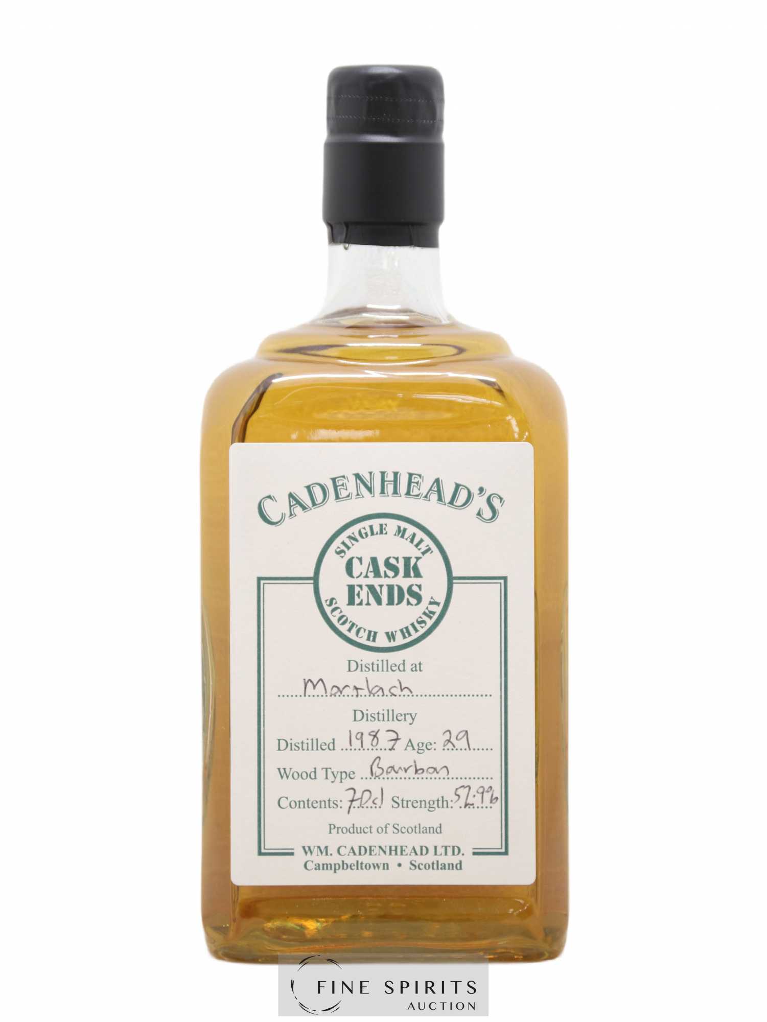 Mortlach 29 years 1987 Cadenhead's Cask Ends Bourbon Wood