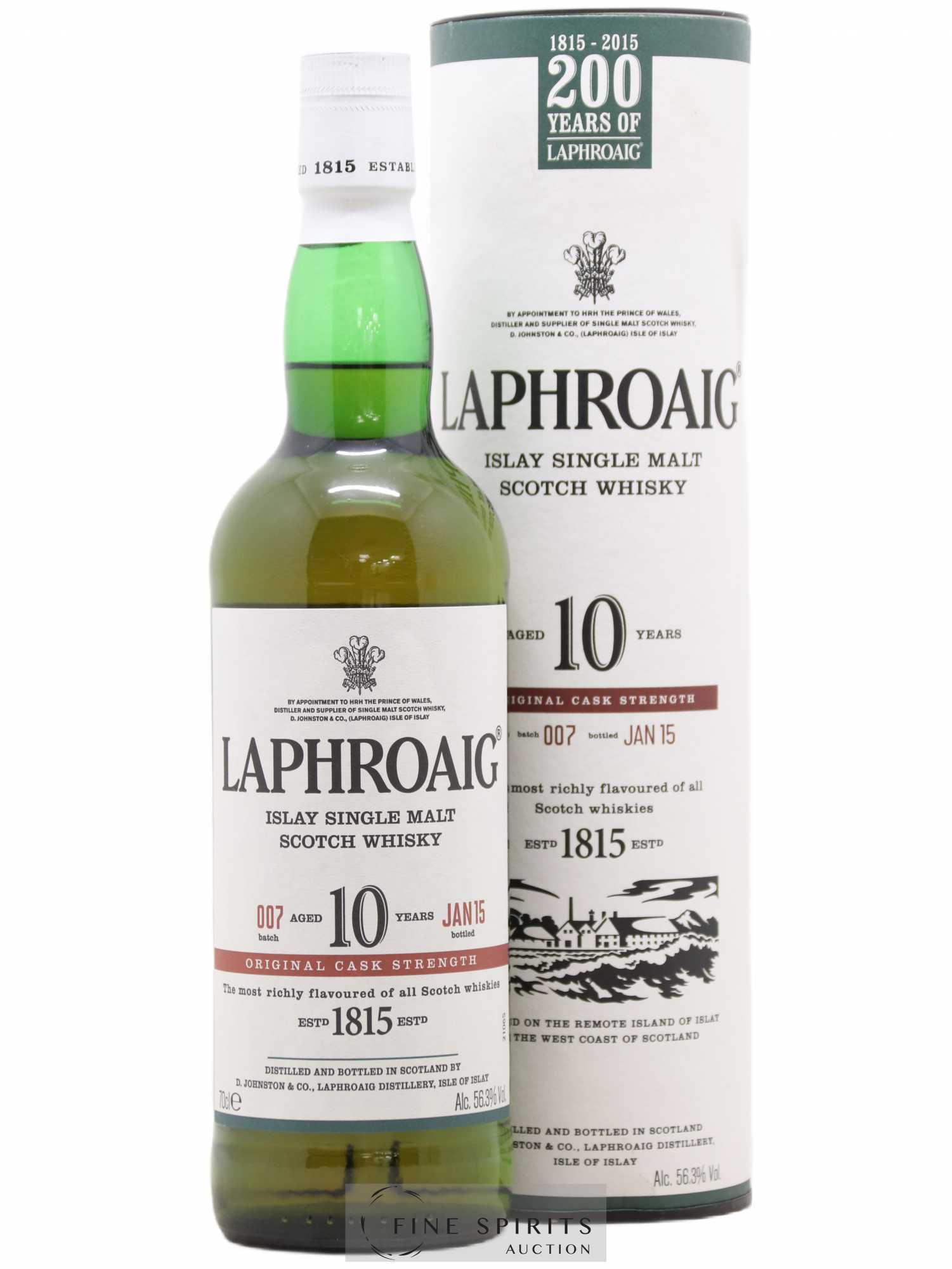 Laphroaig 10 years Of. Original Cask Strength Batch 007 - bottled 2015