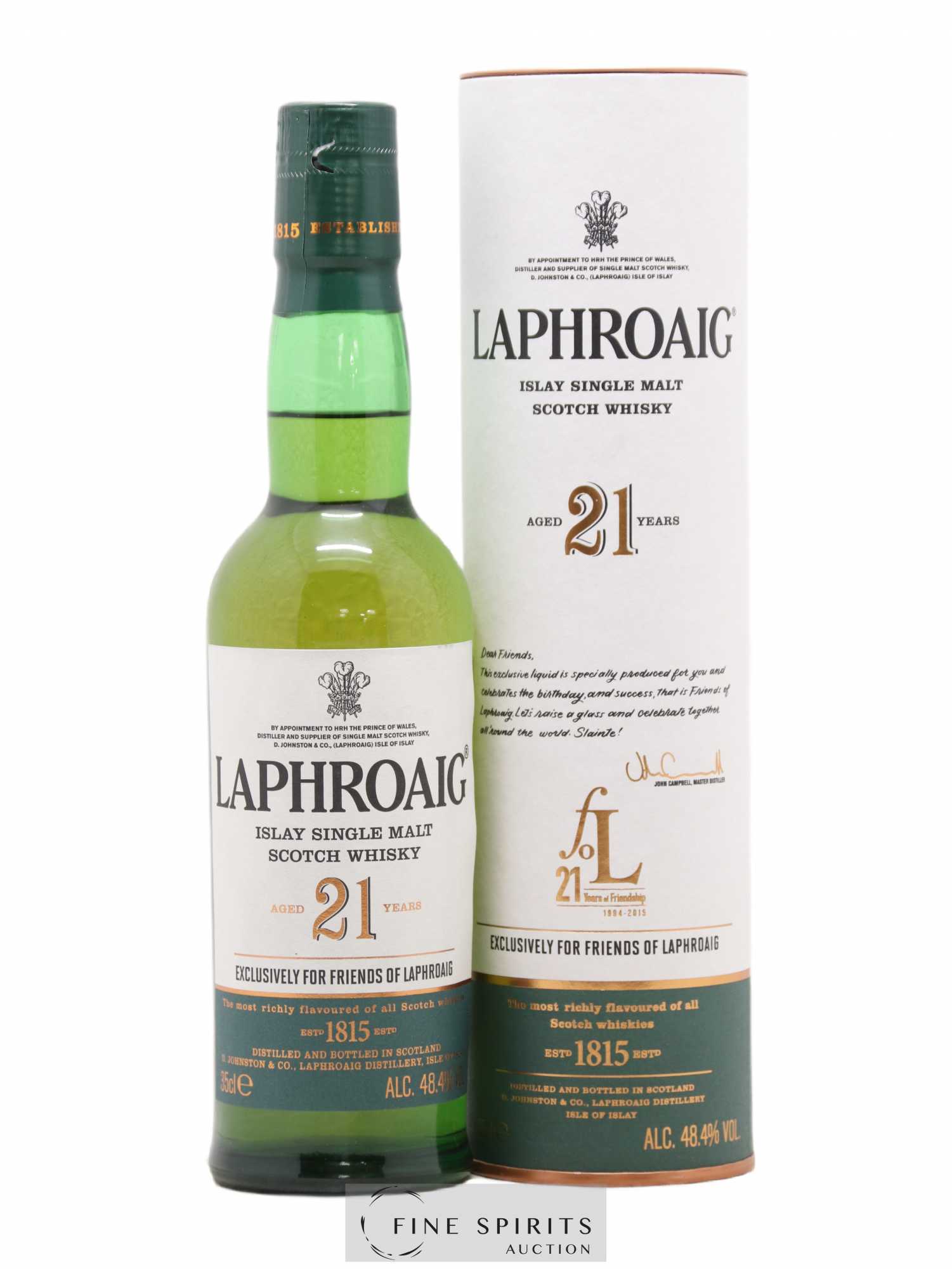 Laphroaig 21 years Of. Friends of Laphroaig