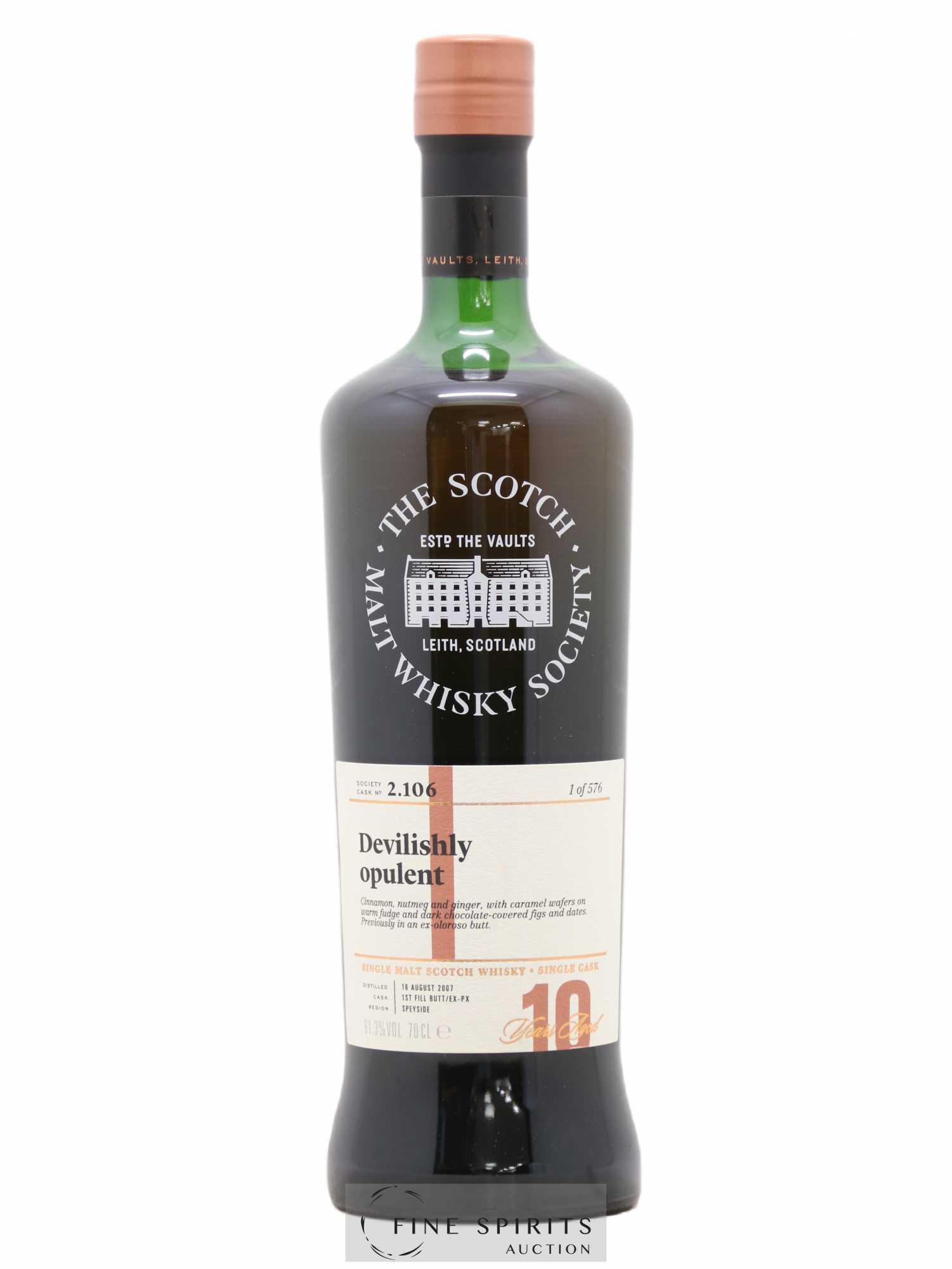 Devilishly Opulent 10 years 2007 The Scotch Malt Whisky Society Cask n°2.106 - One of 576