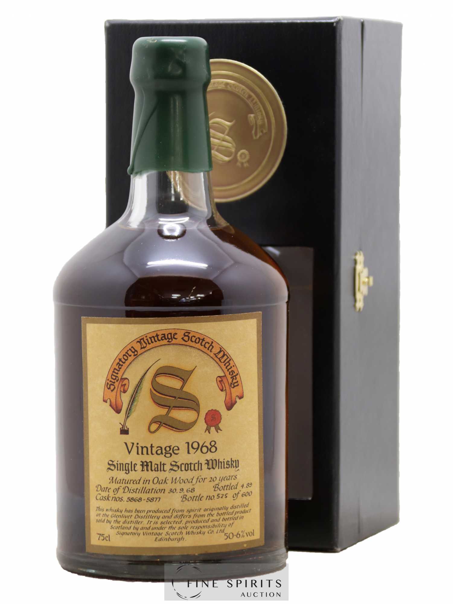 Glenlivet (The) 20 years 1968 Signatory Vintage Casks n°5868-5877 - One of 600 - bottled 1989