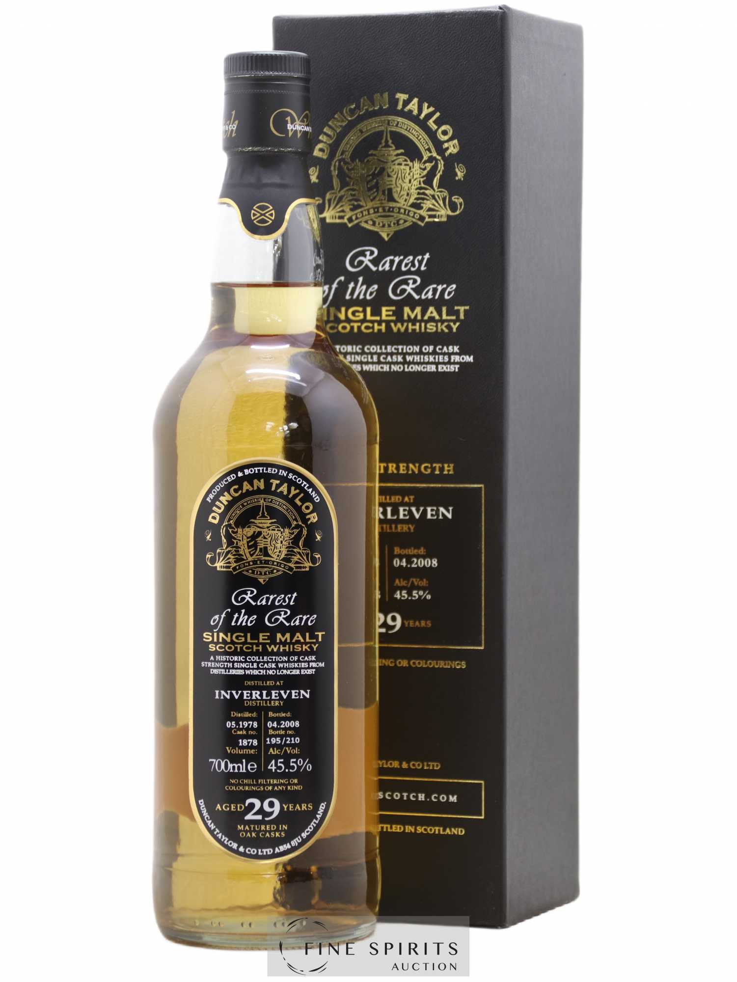 Inverleven 29 years 1978 Duncan Taylor Cask n°1878 - One of 210 - bottled 2008 Rarest of the Rare
