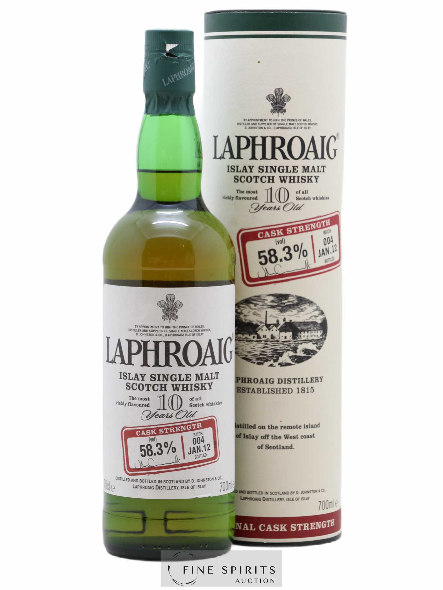 Laphroaig 10 years Of. Original Cask Strength Batch 004 - bottled 2012