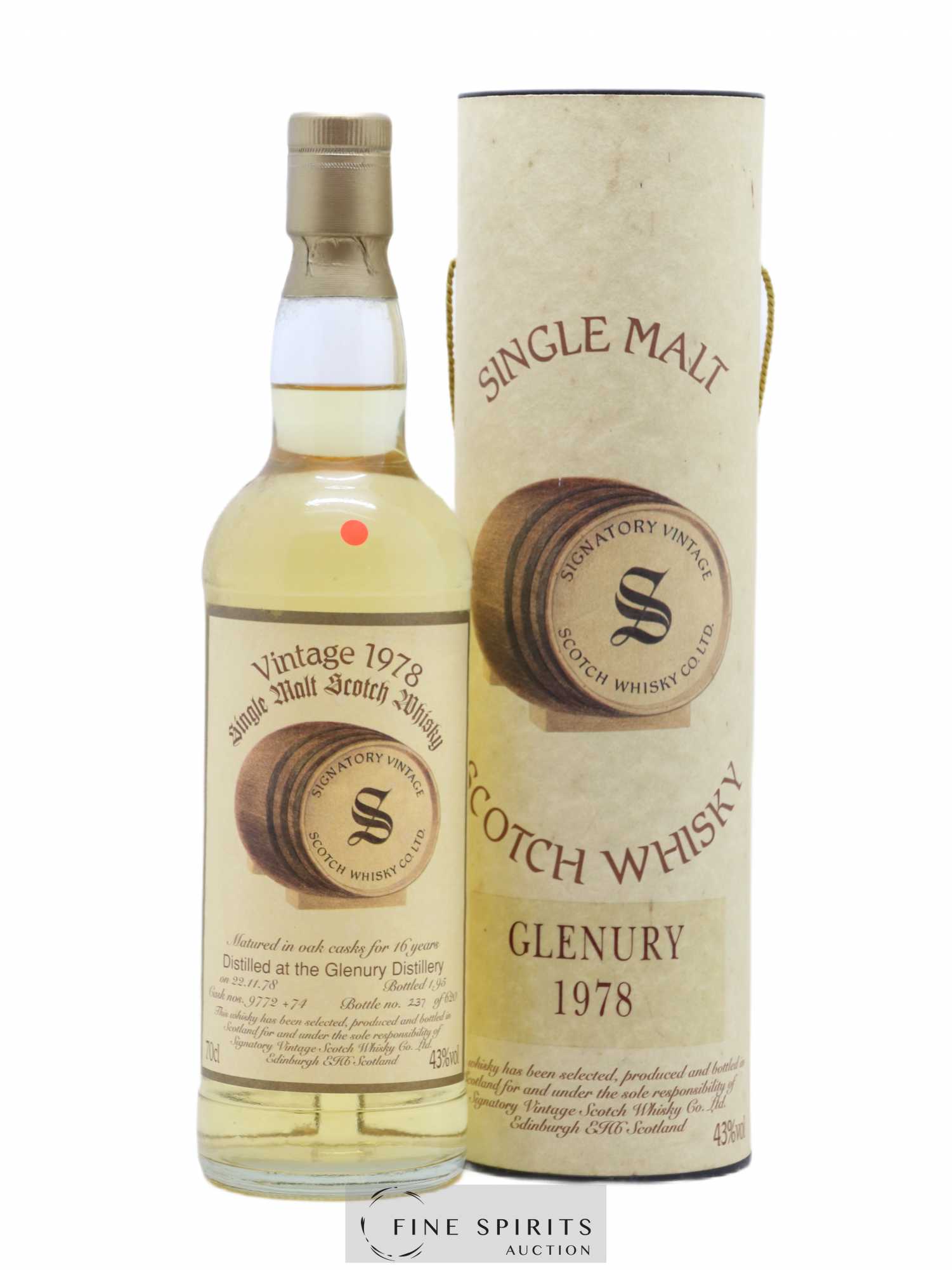 Glenury 16 years 1978 Signatory Vintage Casks n°9772-74 - One of 620 - bottled 1995