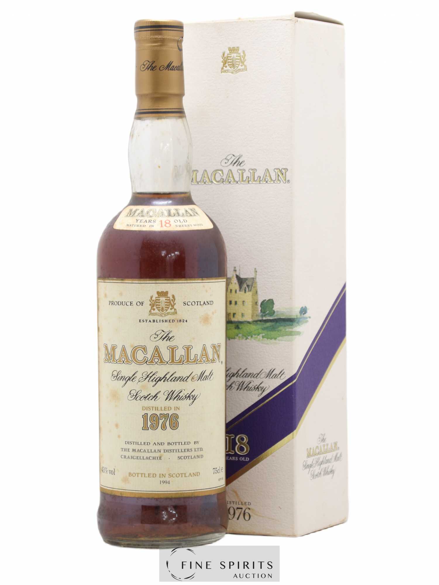 Macallan (The) 18 years 1976 Of. Sherry Wood Matured - bottled 1994 (75cl.)