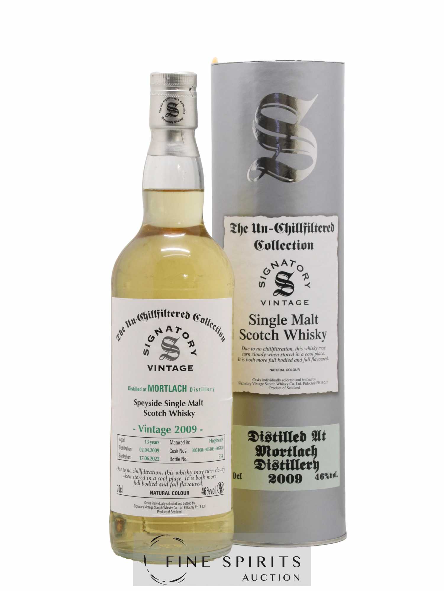 Mortlach 13 years 2009 Signatory Vintage Casks n°305108-09-20 - One of 554 - bottled 2022 The Un-Chillfiltered Collection