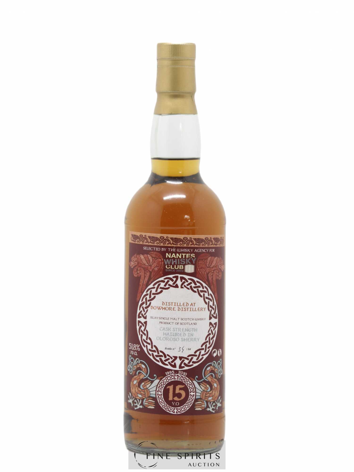 Bowmore 15 years 1995 The Whisky Agency Oloroso Sherry Cask - One of 84 - bottled 2010 Nantes Whisky Club