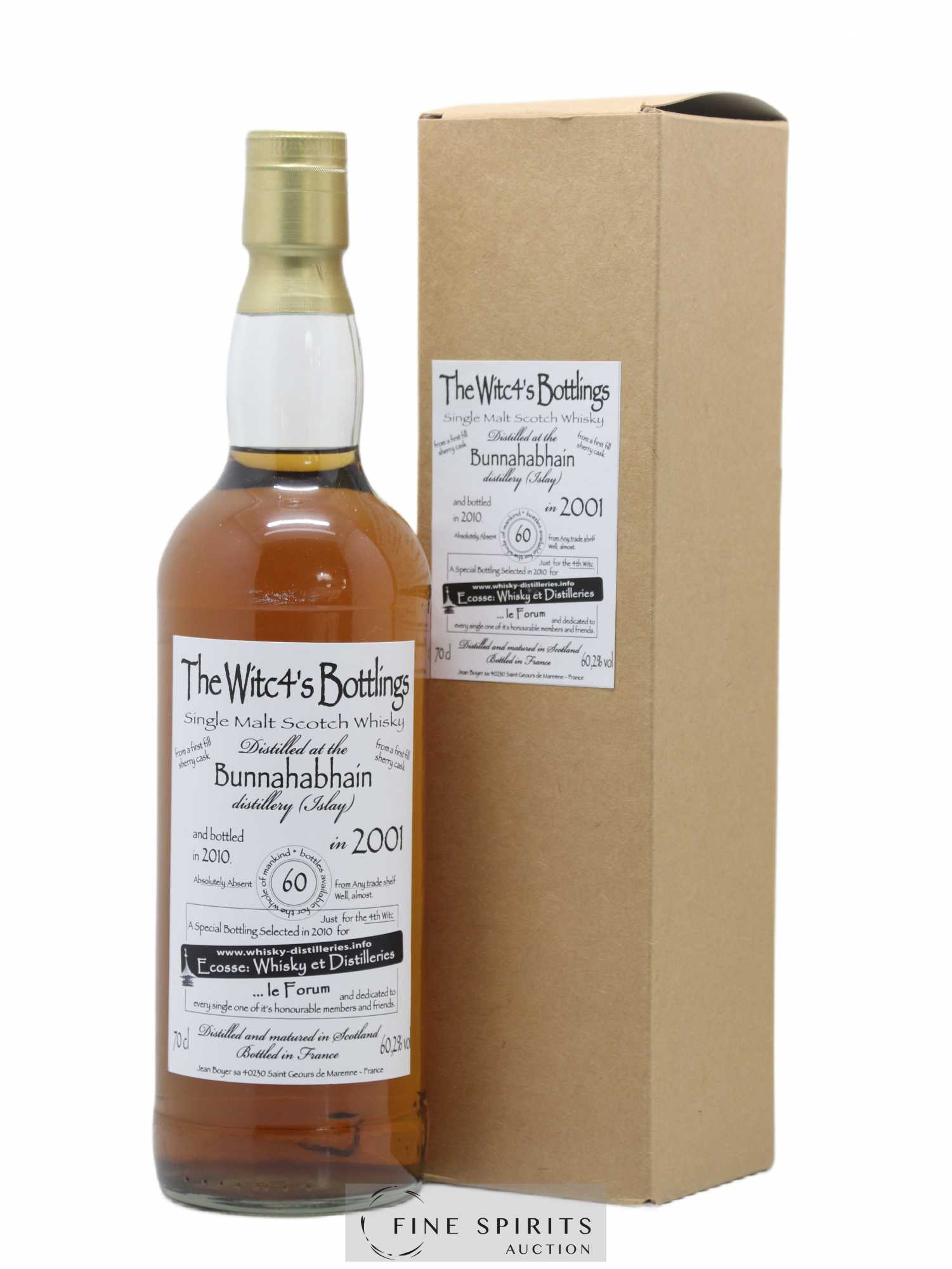 Bunnahabhain 2001 The Witc4's Bottlings One of 60 - bottled 2010