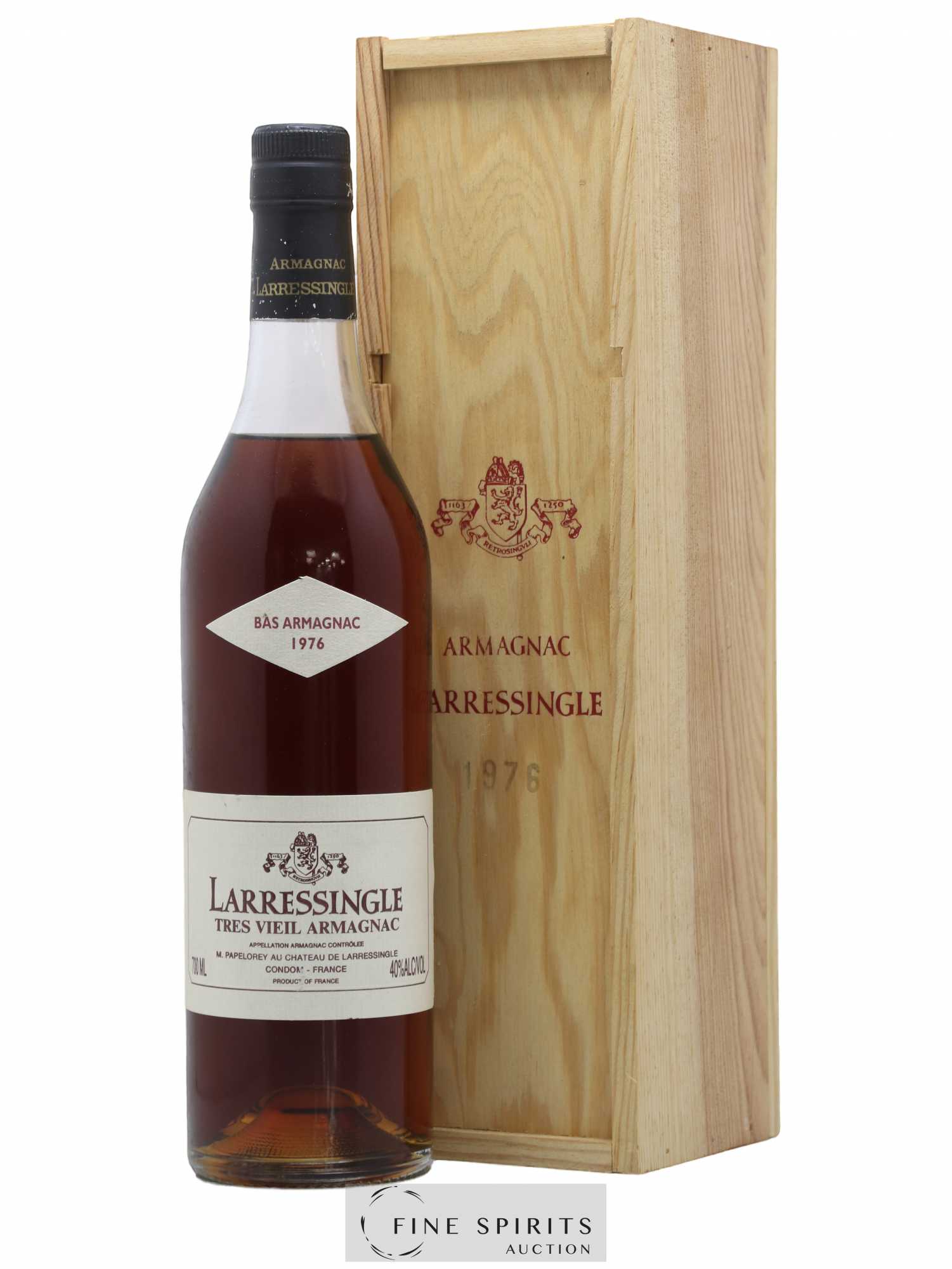 Larressingle 1976 Of. Très Vieil Armagnac bottled 2001