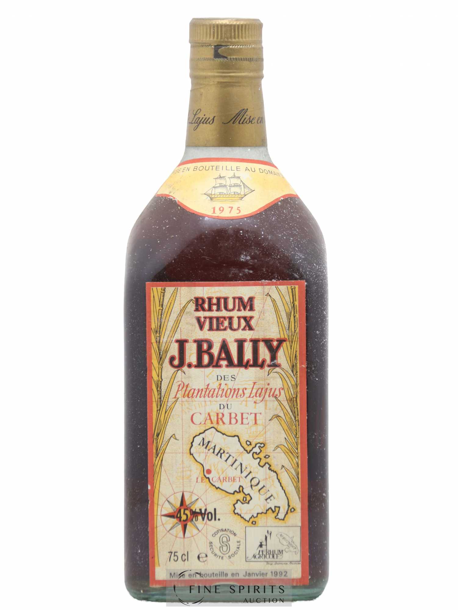 J. Bally 1975 Of. Plantations Lajus du Carbet bottled 1992