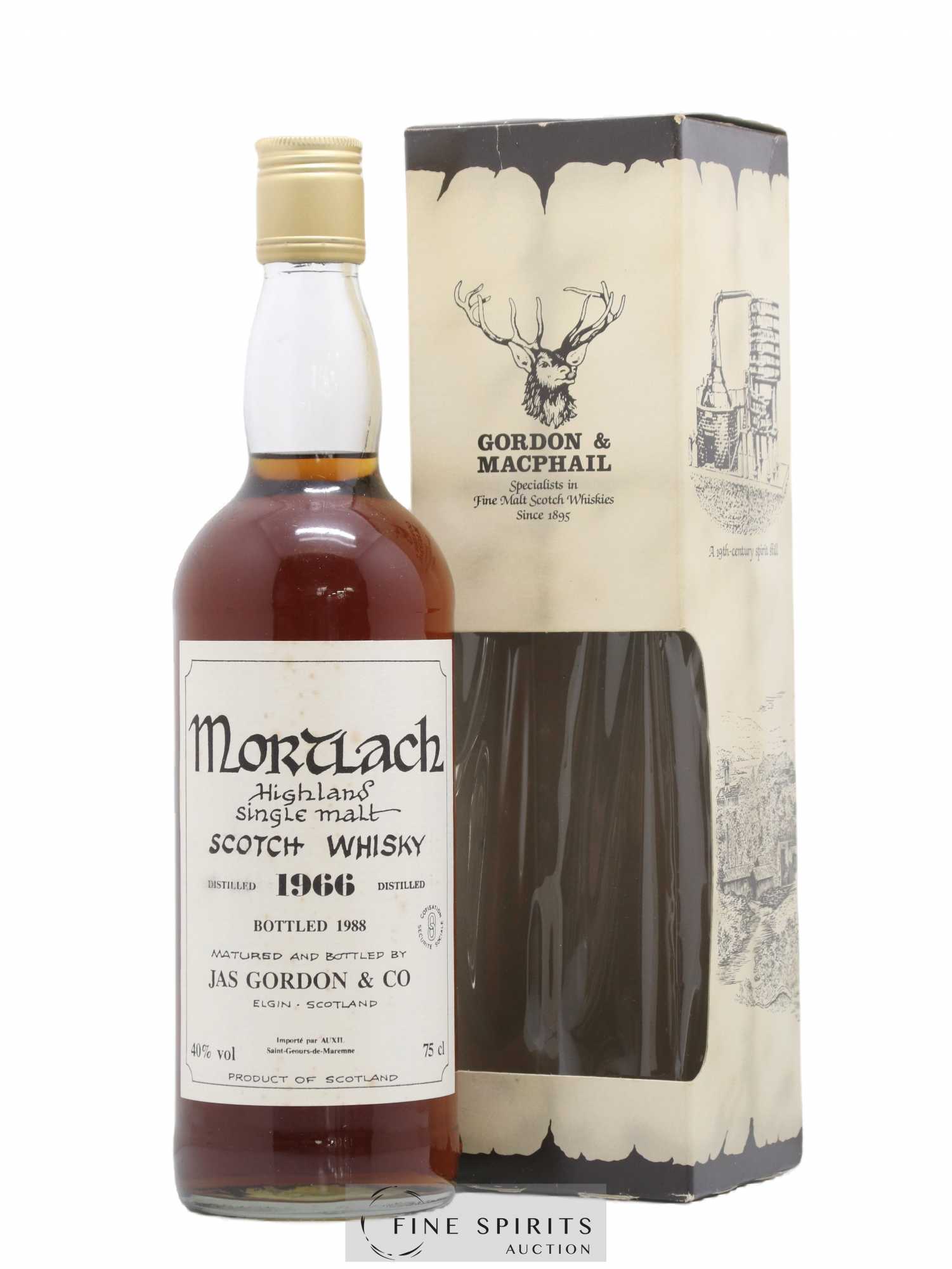 Mortlach 1966 Jas. Gordon & Co bottled 1988 Auxil import