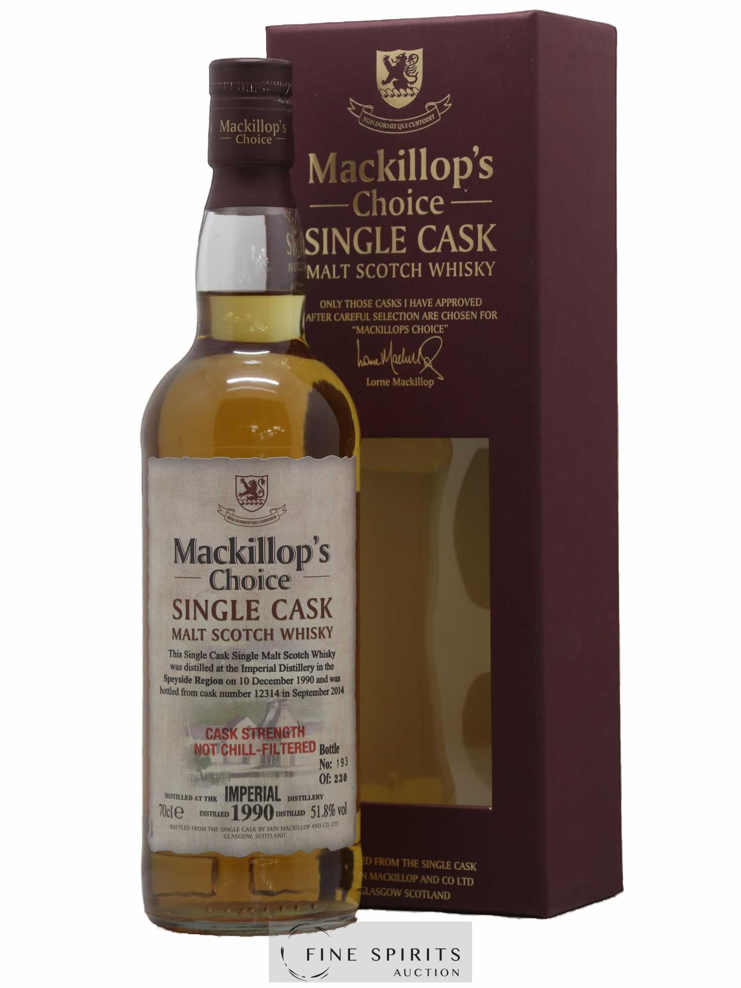 Imperial 1990 MacKillop & Co. Mackillop's Choice Single Cask n°12314 - One of 230 - bottled 2014 Cask Strength