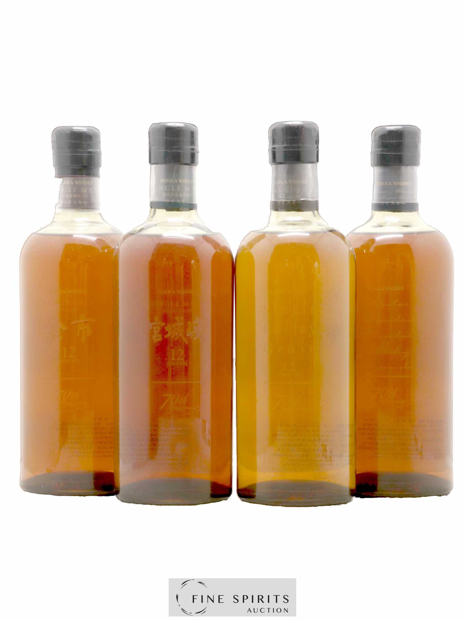 Nikka 70th Anniversary Box 12 years Of. Coffey Grain - Miyagikyo - Yoichi - Master Blender