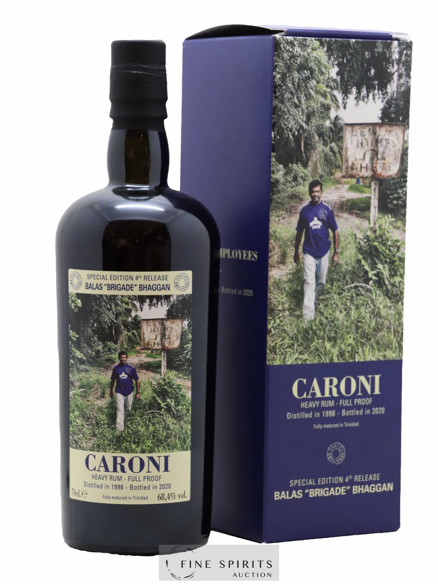 Caroni 1998 Velier Special Edition Balas Brigade Bhaggan 4th Release - One of 1158 - bottled 2020 Employee Serie