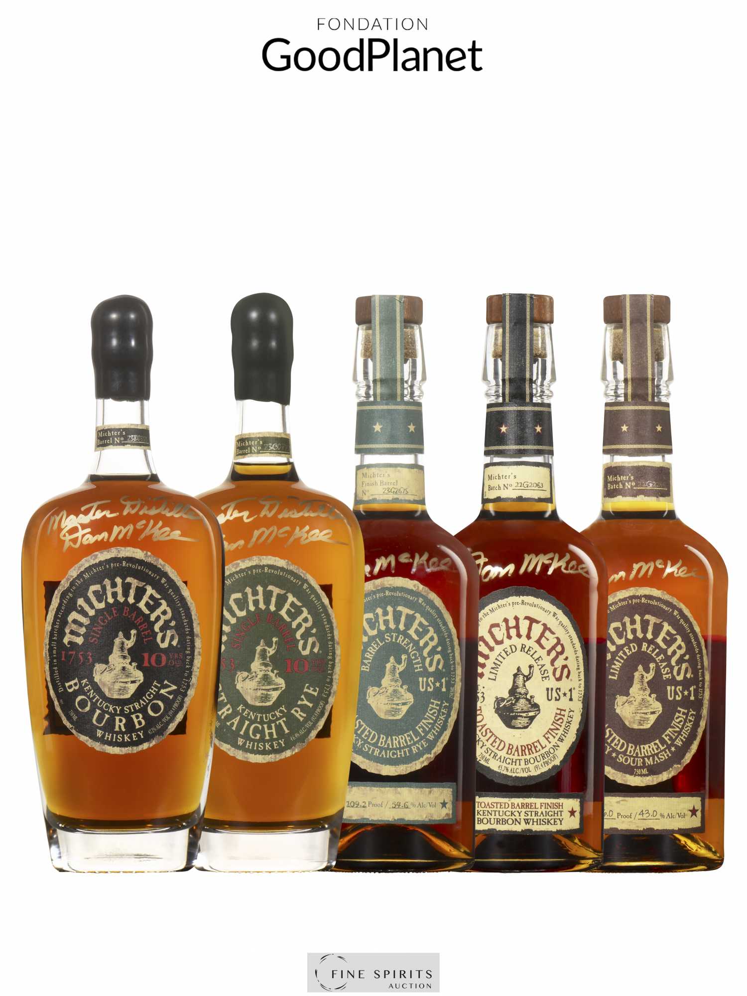 Acheter Michter's Collection & Cask Head (5 signed bottles and 1 signed