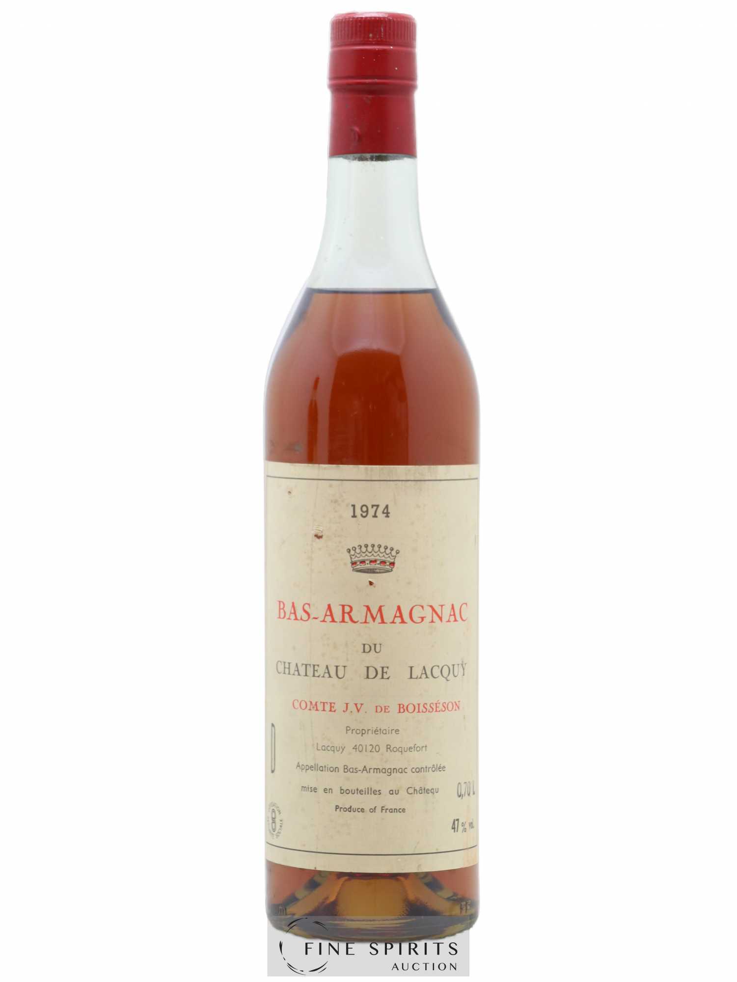 Château de Lacquy 1974 Of. Comte de Boisséson bottled 1989