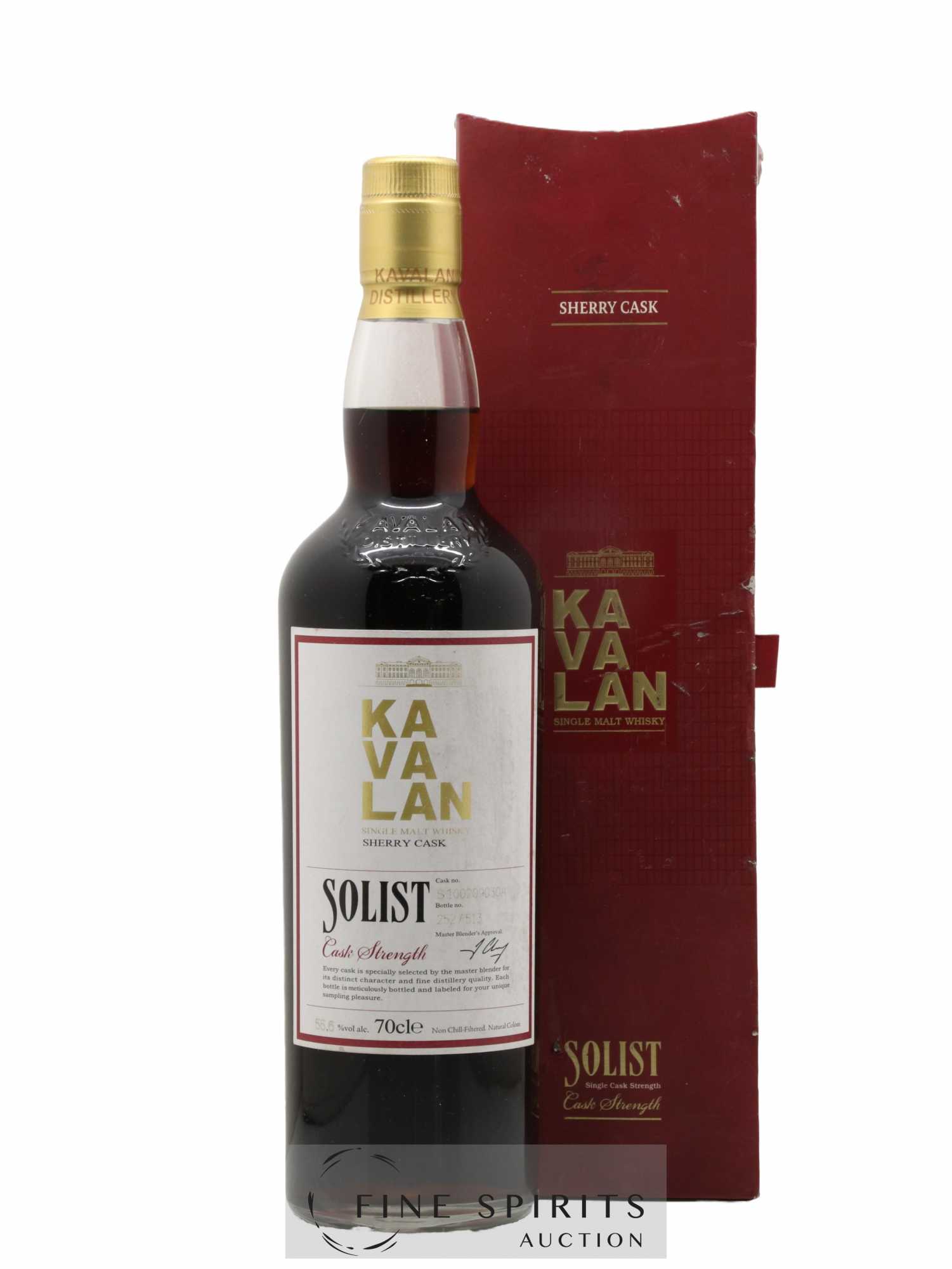 Kavalan Of. Solist Sherry Cask n°S100209030A- One of 513 - bottled 2016 Cask Strength