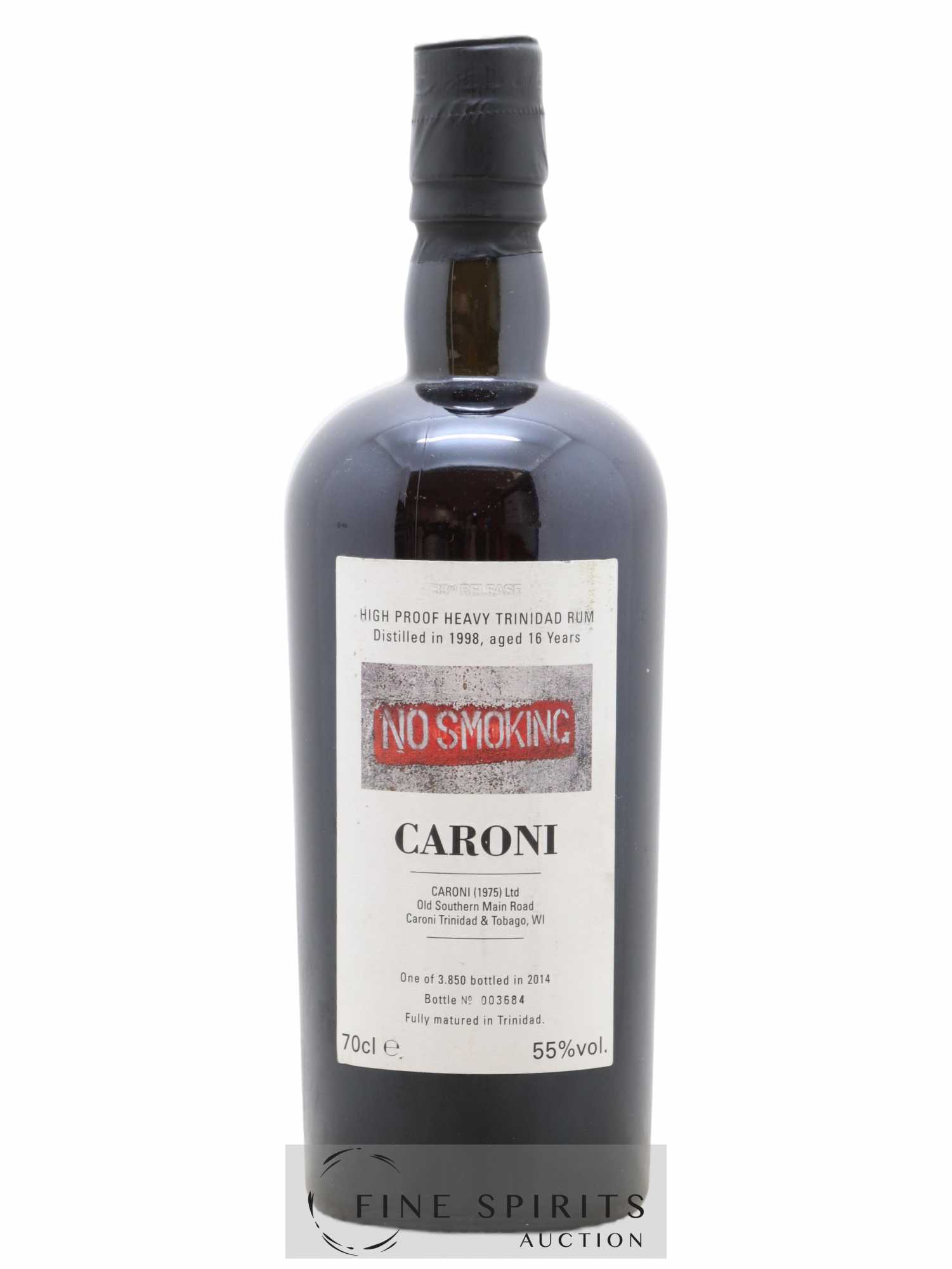 Caroni 16 years 1998 Velier No Smoking 33rd Release - One of 3850 - bottled 2014