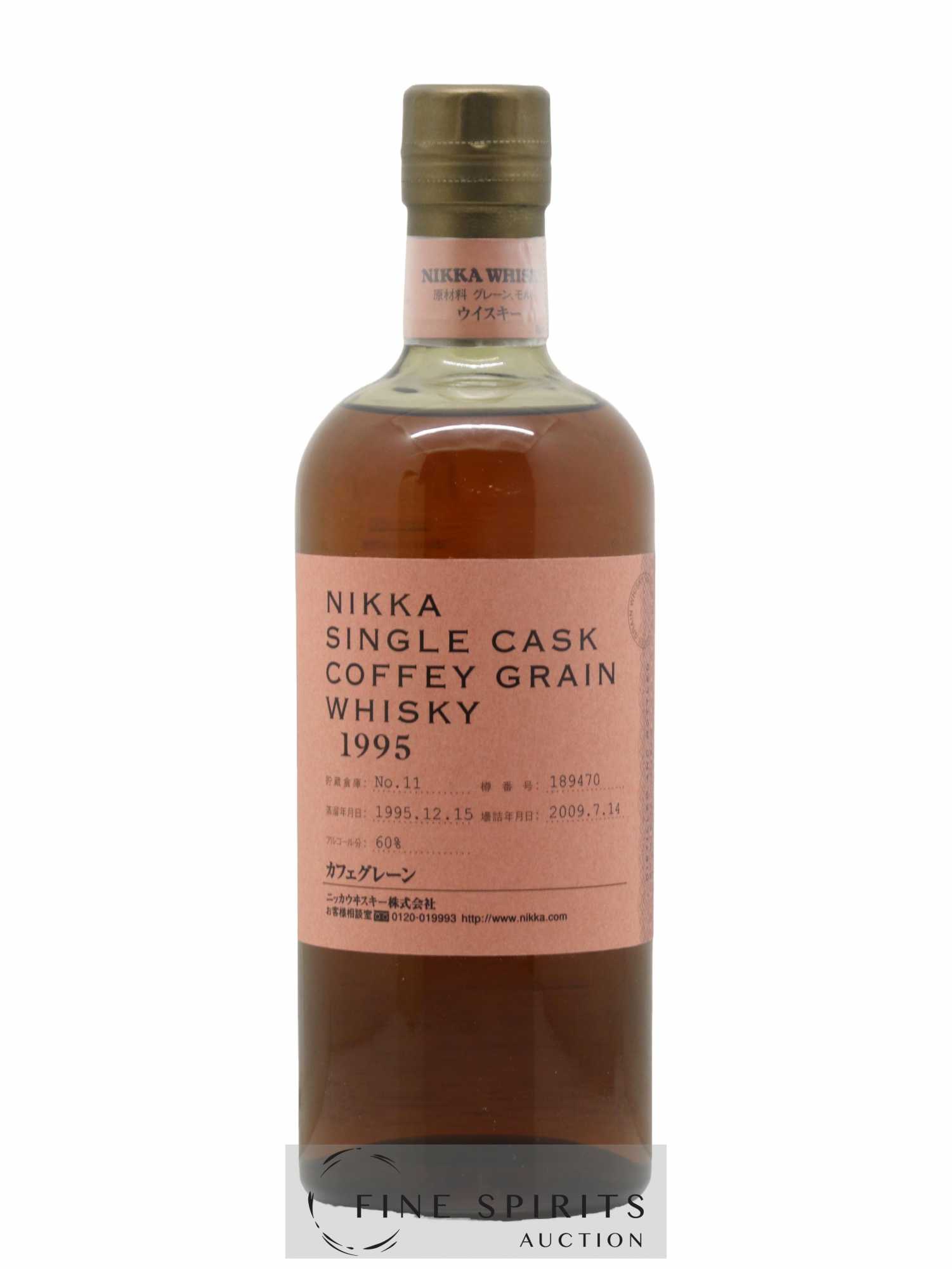 Nikka 1995 Of. Coffey Grain Cask n°189470 - bottled 2009 Nikka Whisky
