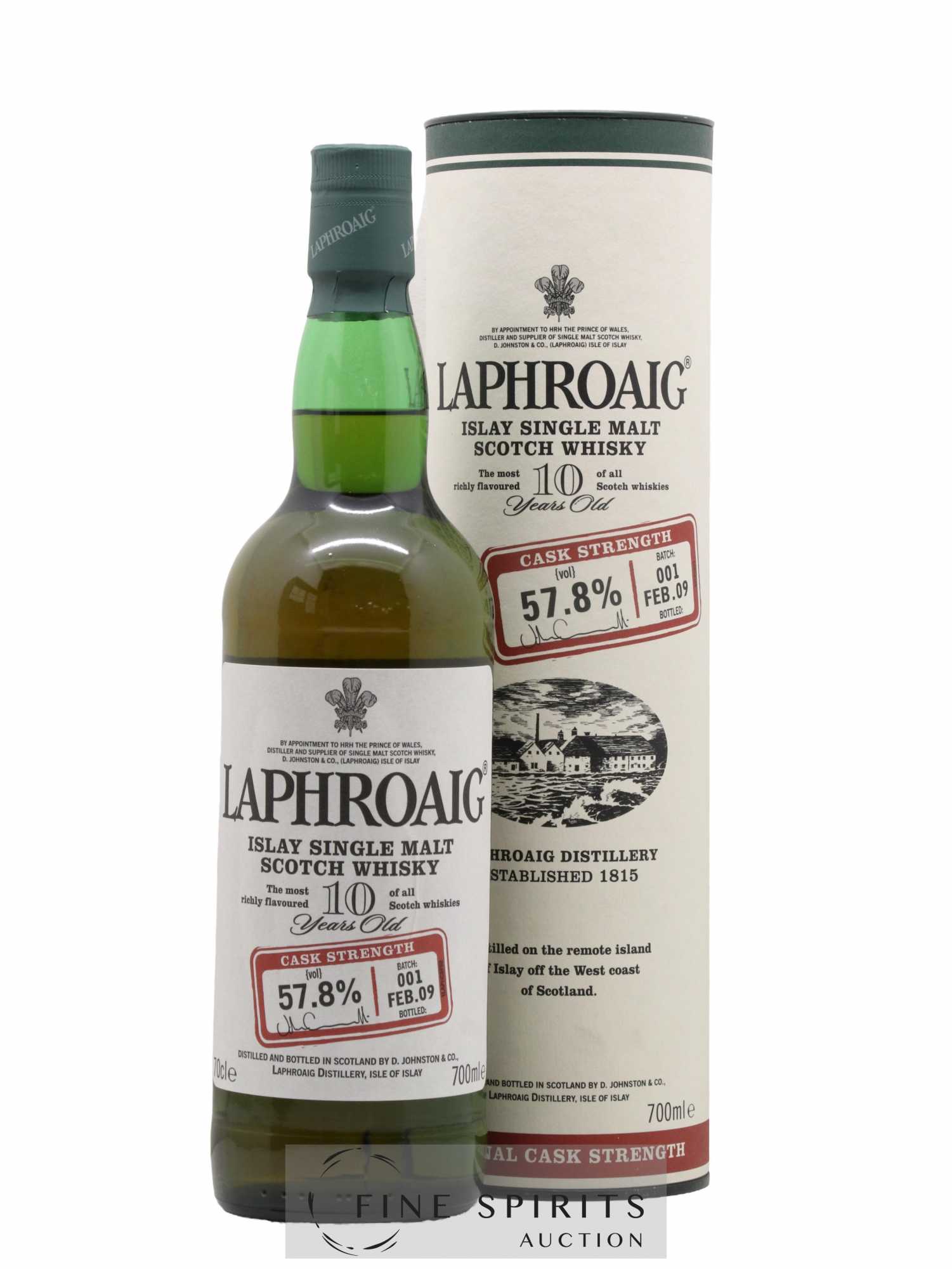 Laphroaig 10 years Of. Original Cask Strength Batch 001 - bottled 2009
