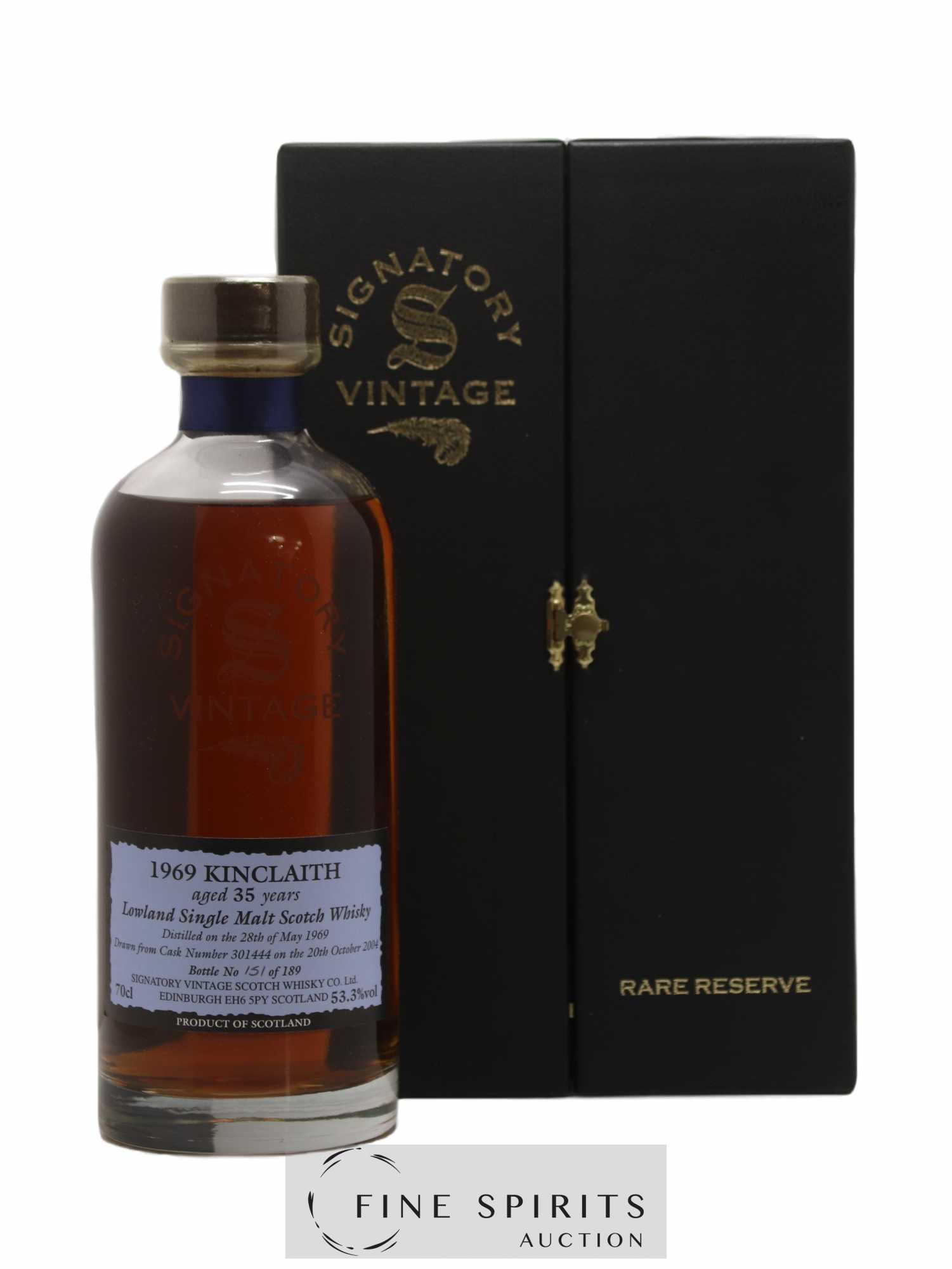 Kinclaith 35 years 1969 Signatory Vintage Cask n°189 - One of 189 - bottled 2004 Rare Reserve