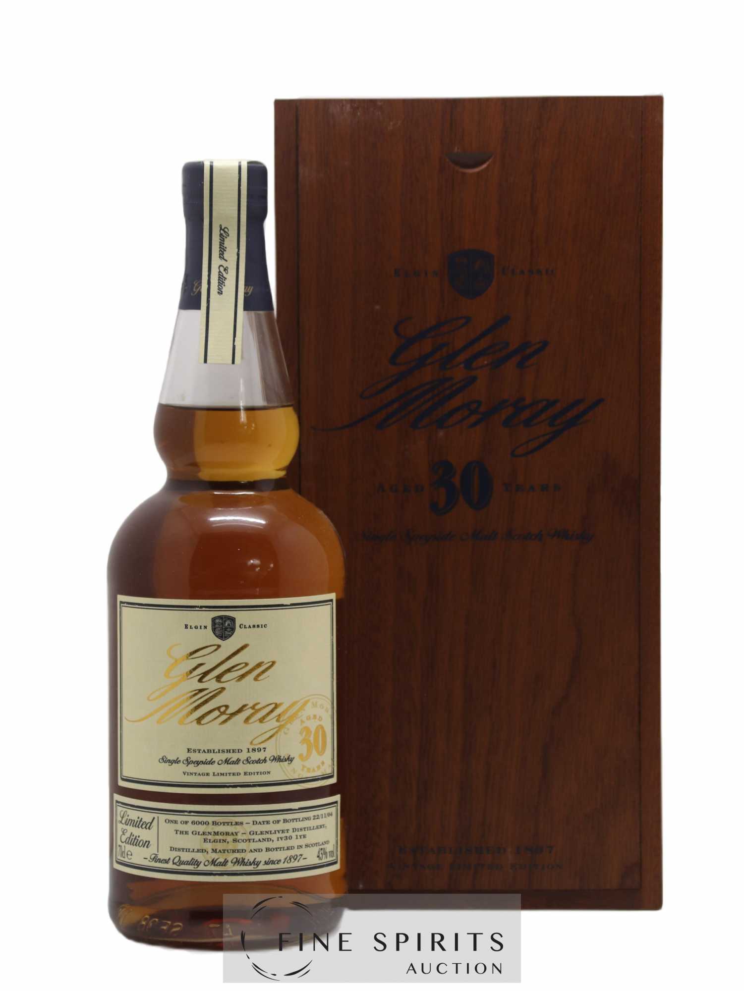 Glen Moray 30 years Of. One of 6000 - bottled 2004 Limited Edition