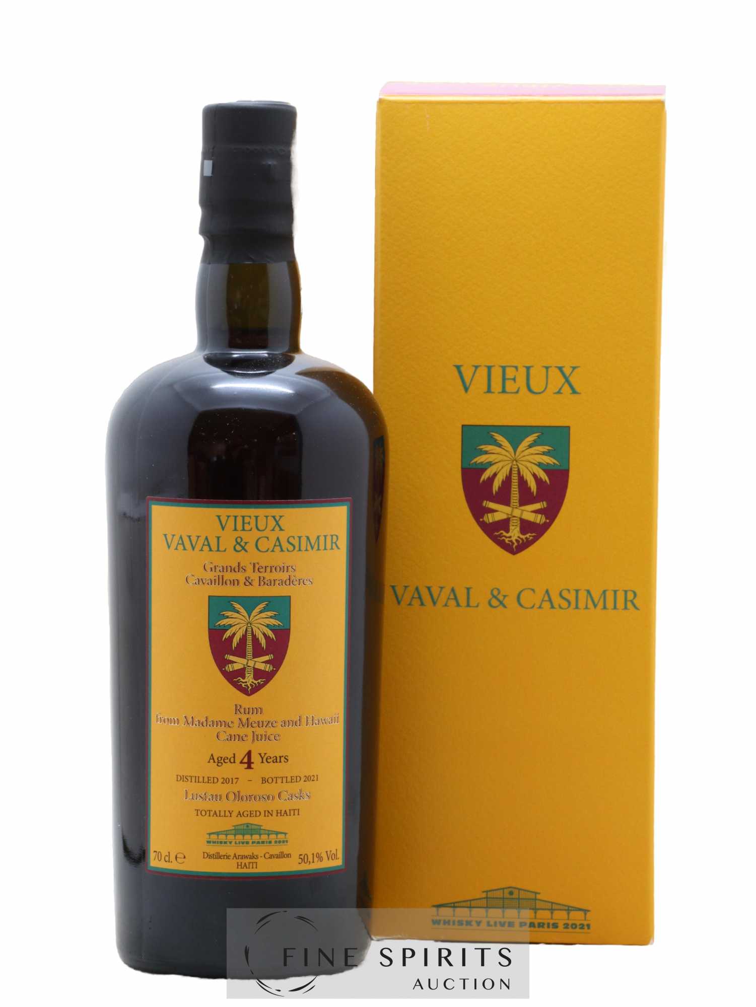 Vieux Vaval & Casimir 4 years 2017 Of. Grands Terroirs Cavaillon & Baradères bottled 2021 Whisky Live Paris 2021