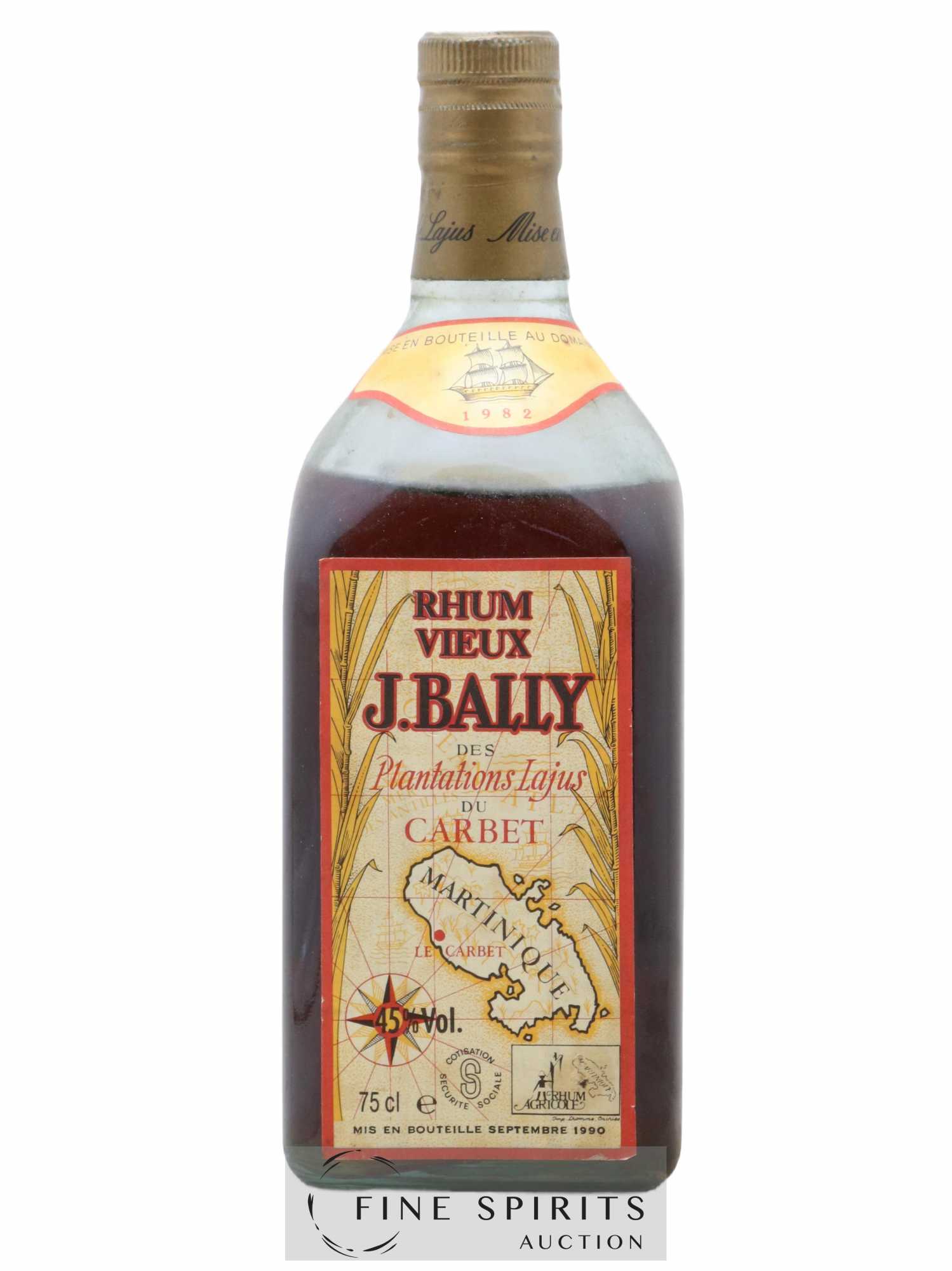 J. Bally 1982 Of. Plantations Lajus du Carbet (75cl.)