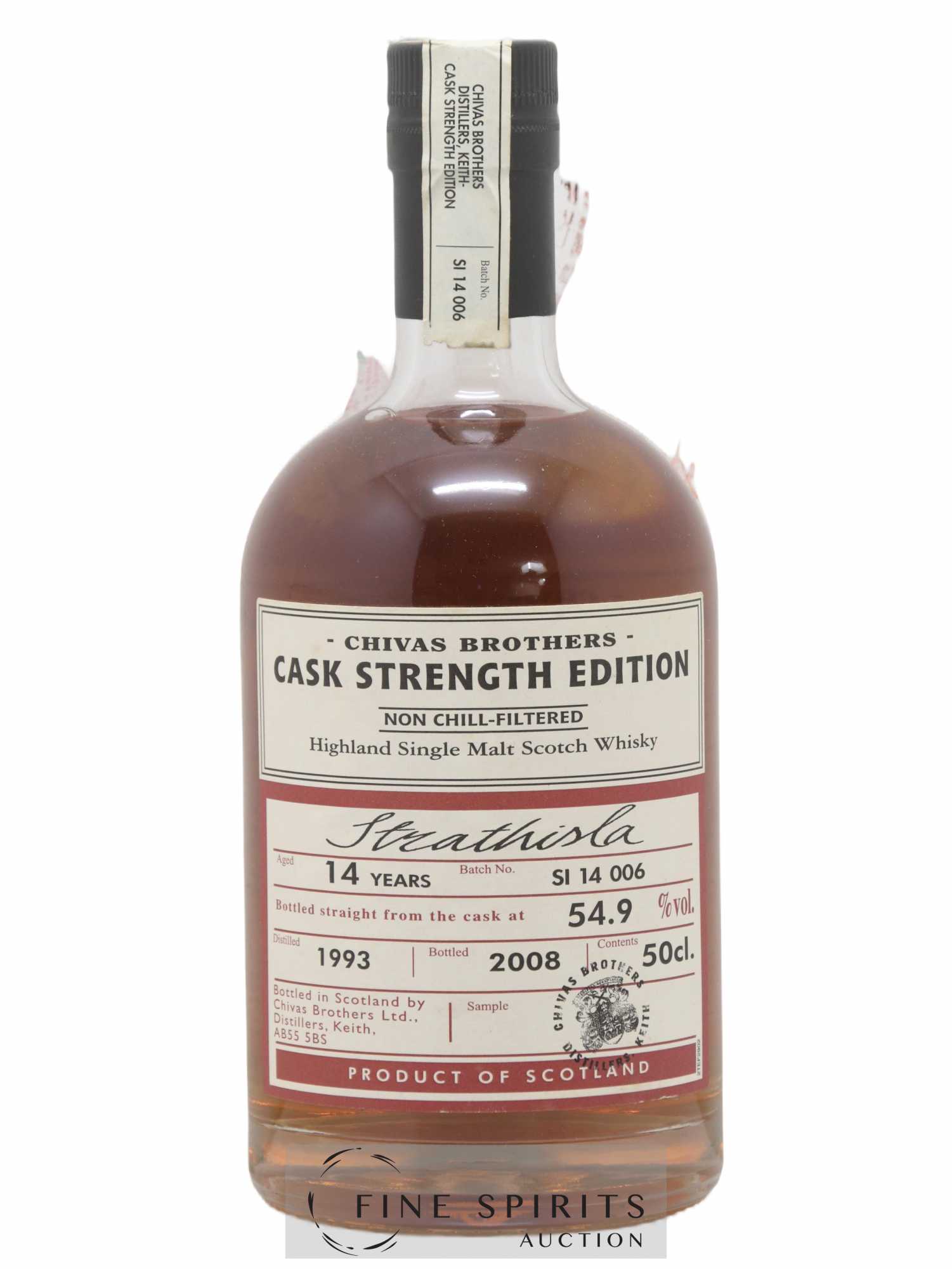 Strathisla 14 years 1993 Chivas Brothers Batch n°SI 14 006 - bottled 2008 Cask Strength Edition