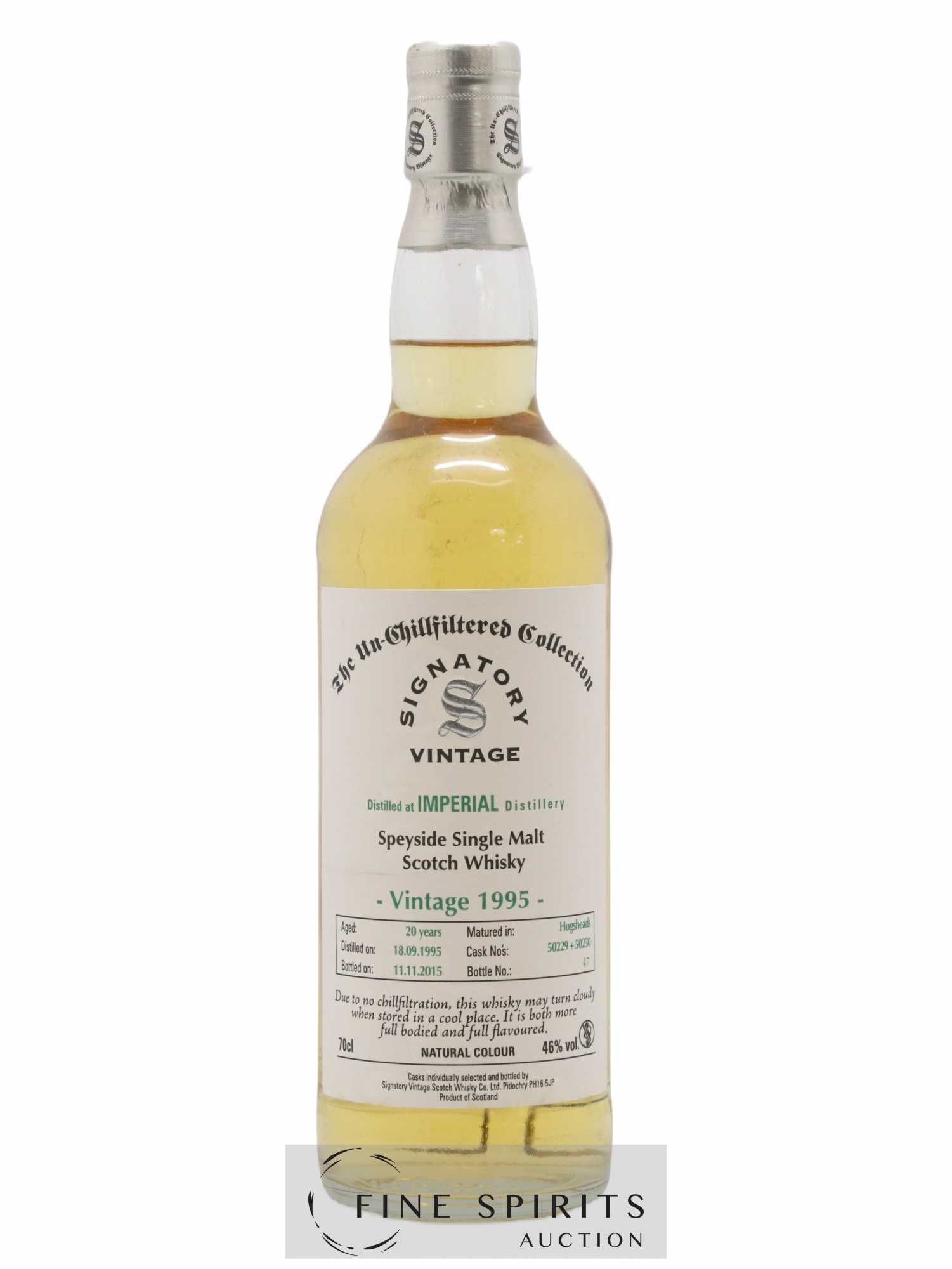 Imperial 20 years 1995 Signatory Vintage Hogshead Casks n°50229-50230 - bottled 2015 The Un-Chillfiltered Collection