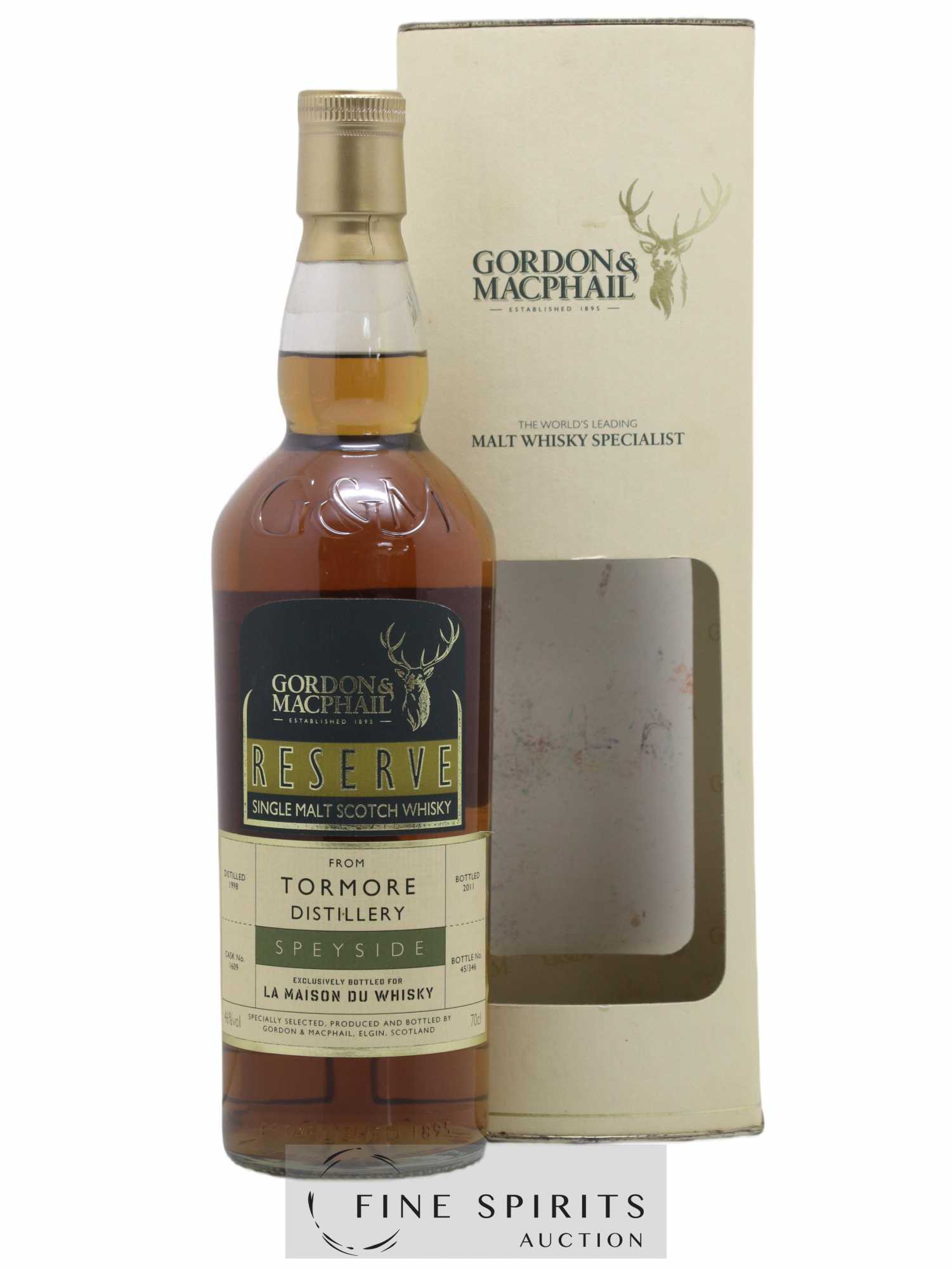 Tormore 1998 Gordon & Macphail Reserve Cask n°1609 - One of 346 - bottled 2011 LMDW
