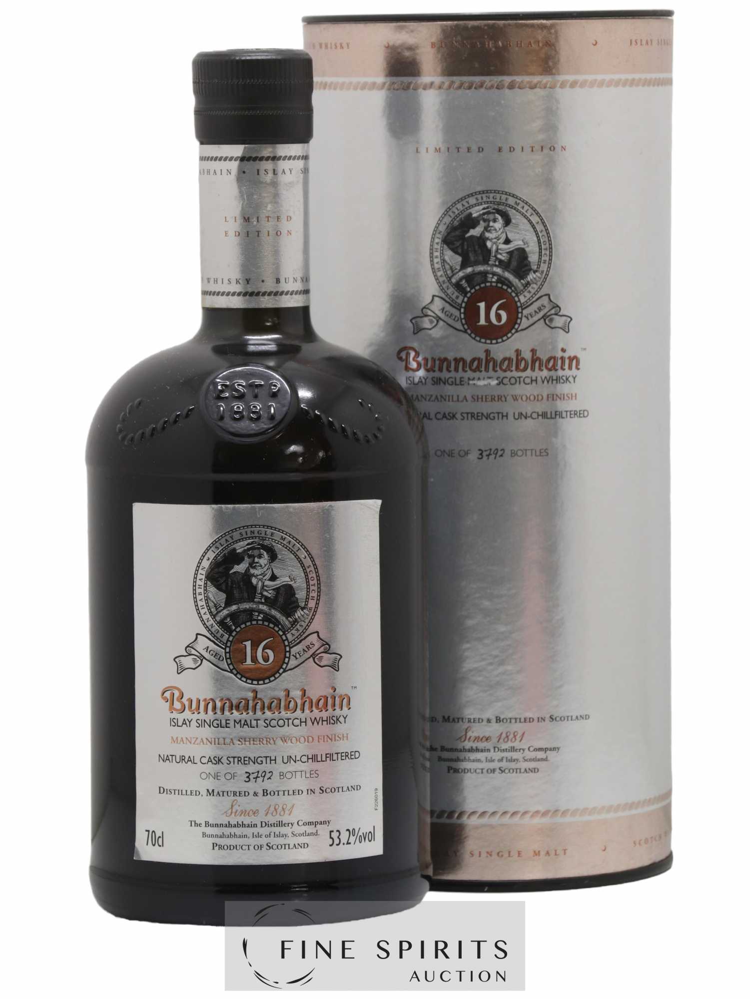 Bunnahabhain 16 years Of. Manzanilla Sherry Wood Finish One of 3792